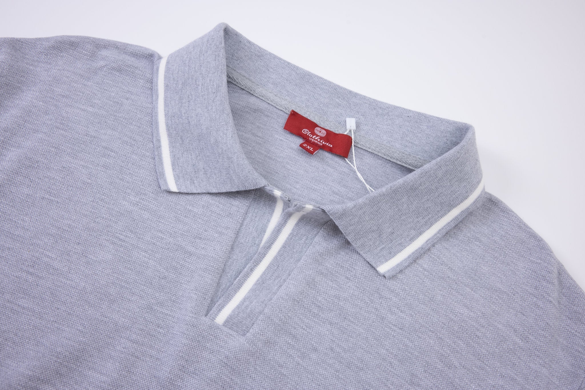 open collar -Light-Gray × Chino Short-Light-Grey — Combo Look