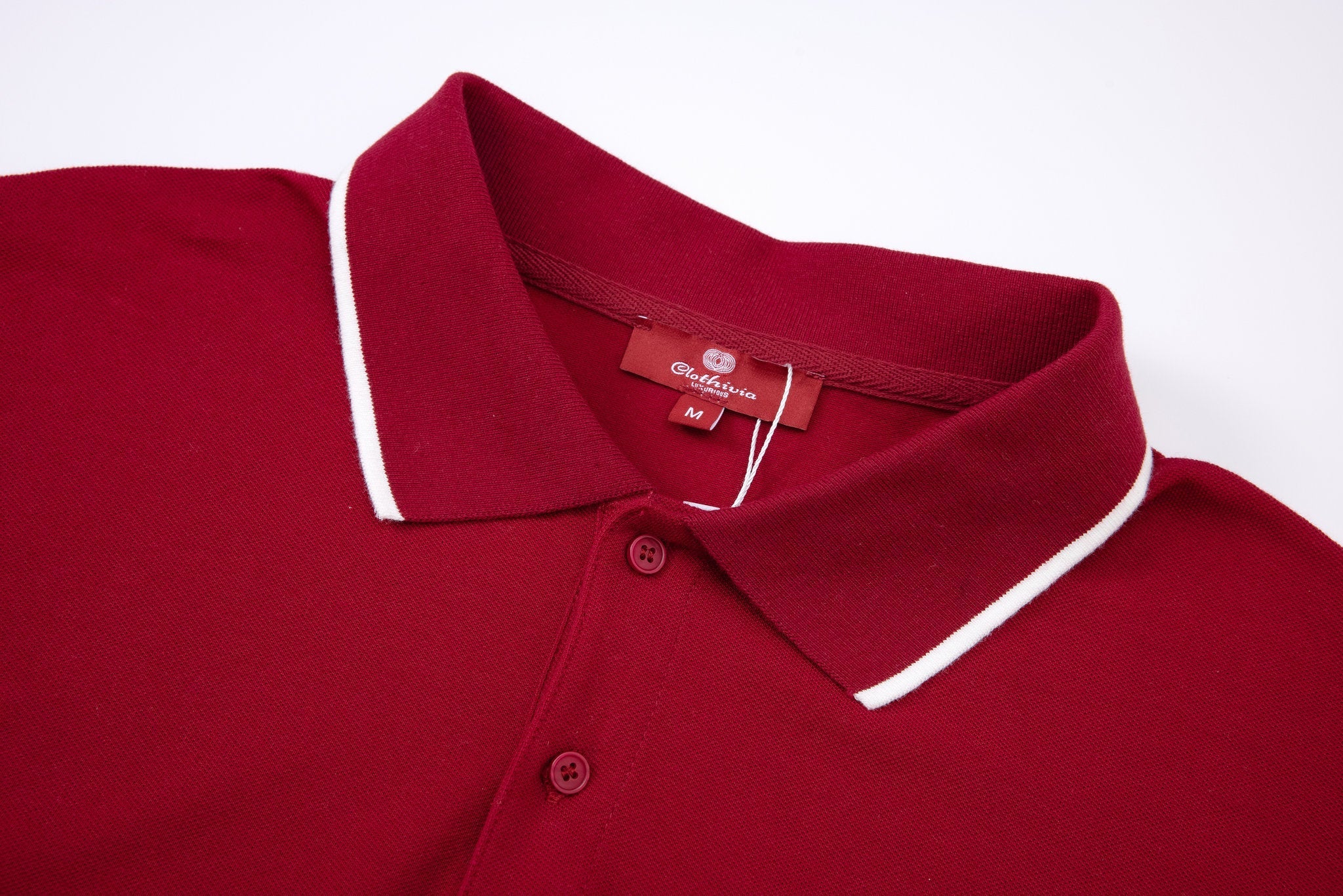 polo shirt -Burgundy × Chino Short-Light-Grey — Combo Look