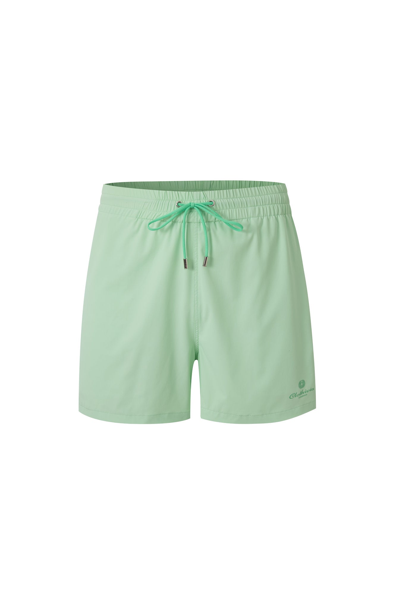 premium swimming shorts-Mint-Green × Linen Long Sleeves-Baby-Blue — Combo Look