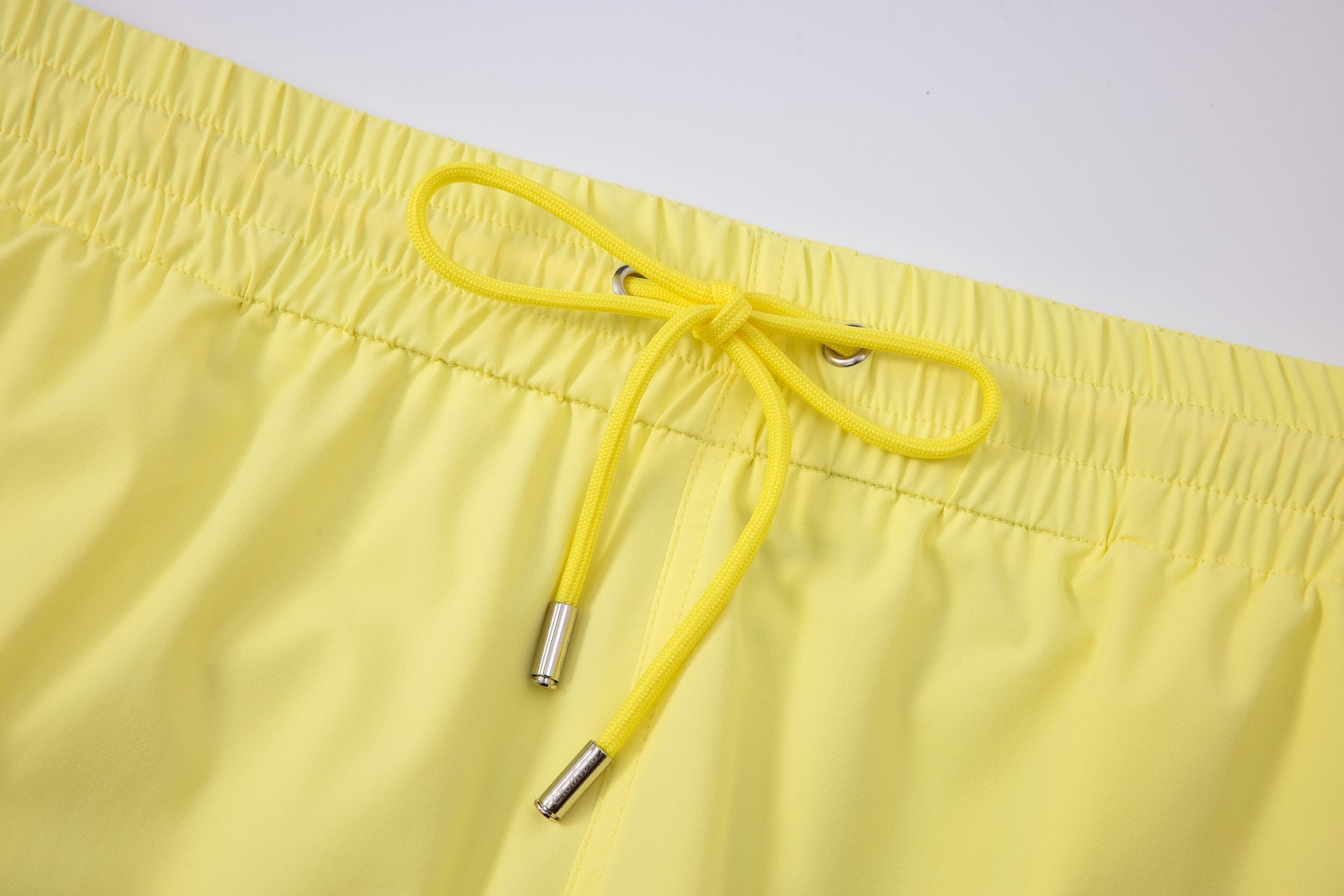 premium swimming shorts-Marigold × Linen Long Sleeves-Baby-Blue — Combo Look
