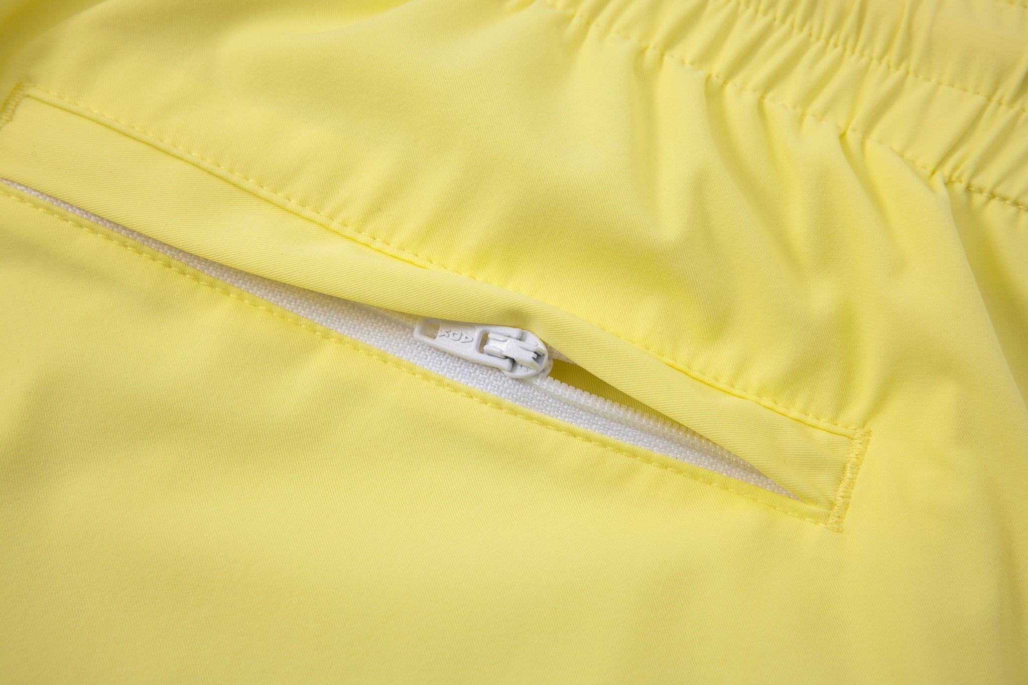 premium swimming shorts-Marigold × Linen Long Sleeves-Baby-Blue — Combo Look