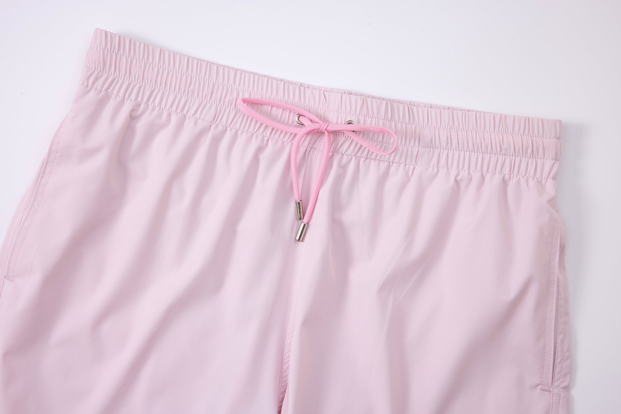 premium swimming shorts-Baby-Pink × Linen Long Sleeves-Baby-Blue — Combo Look