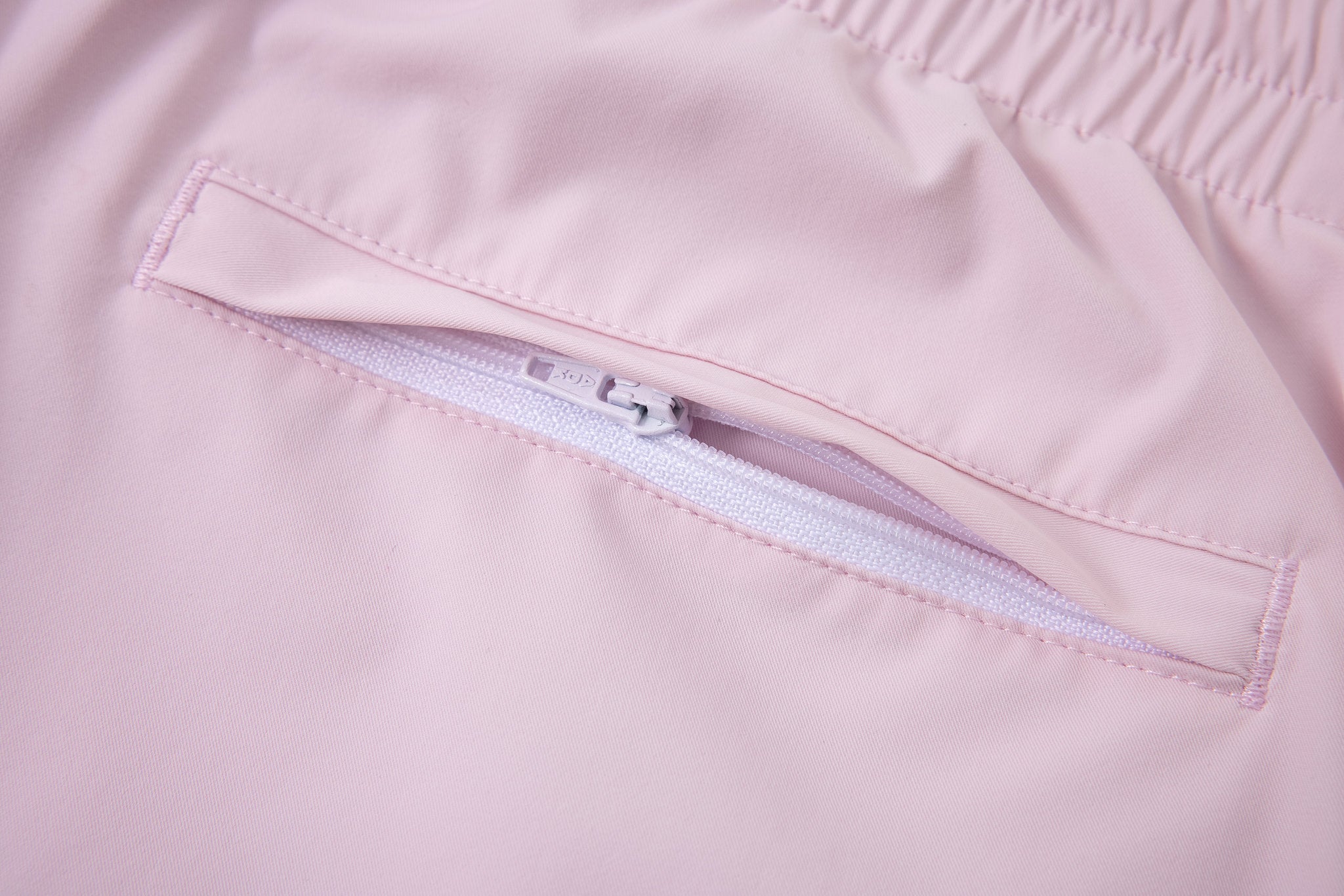 premium swimming shorts-Baby-Pink × Linen Long Sleeves-Baby-Blue — Combo Look