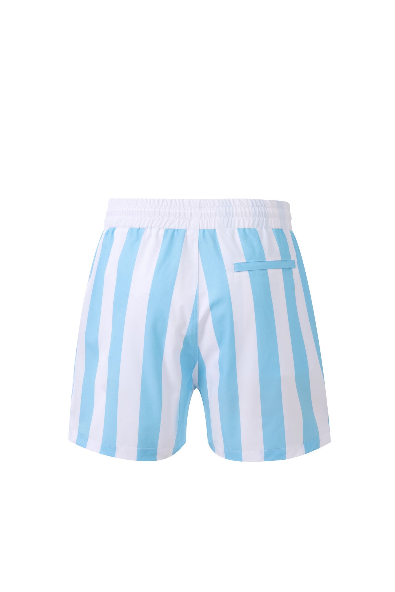 Swimming shorts-Stripe-Baby-Blue × Towel Hoodie-Baby-Blue — Combo Look