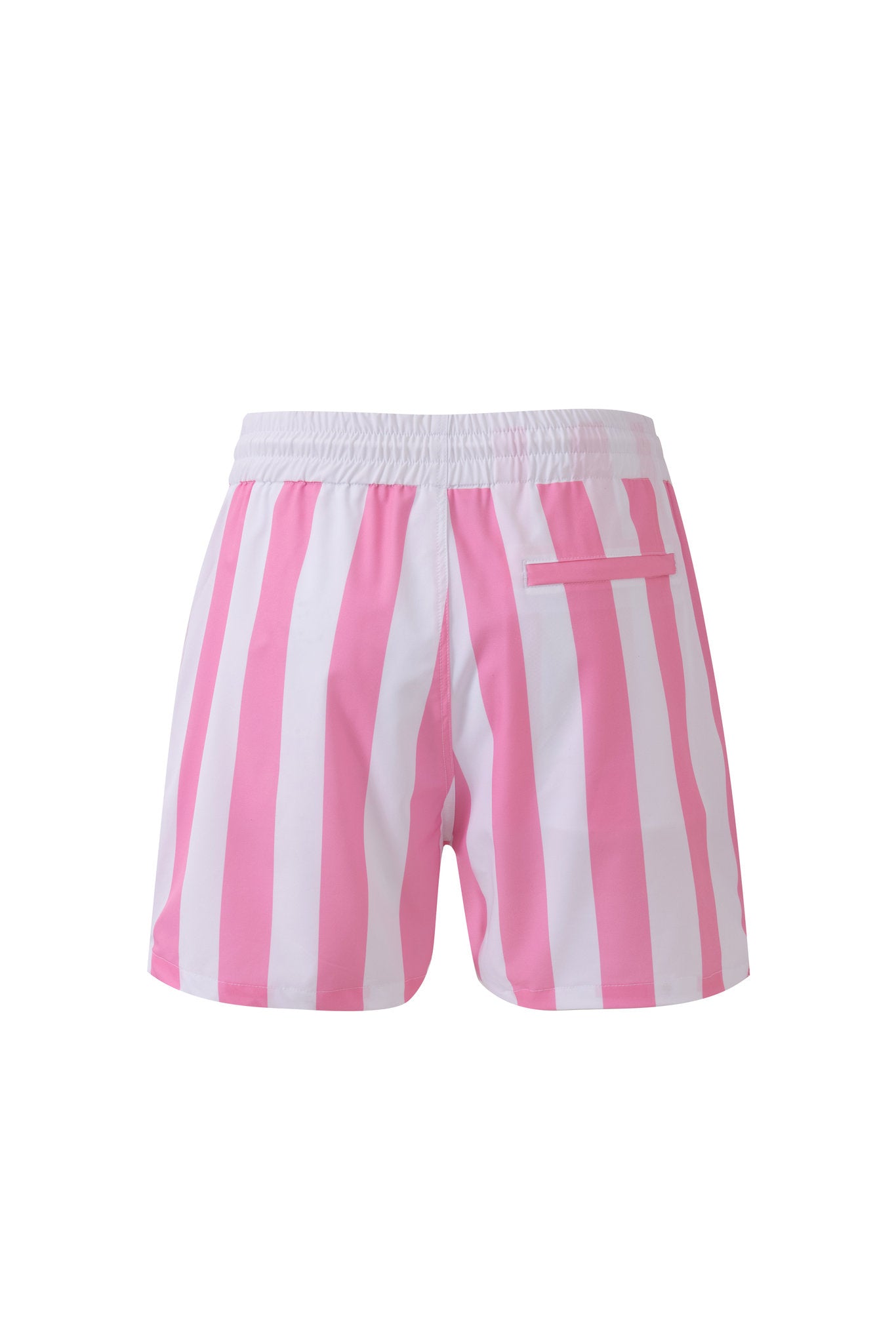 Swimming shorts-Stripe-Pink × Towel Hoodie-Baby-Blue — Combo Look