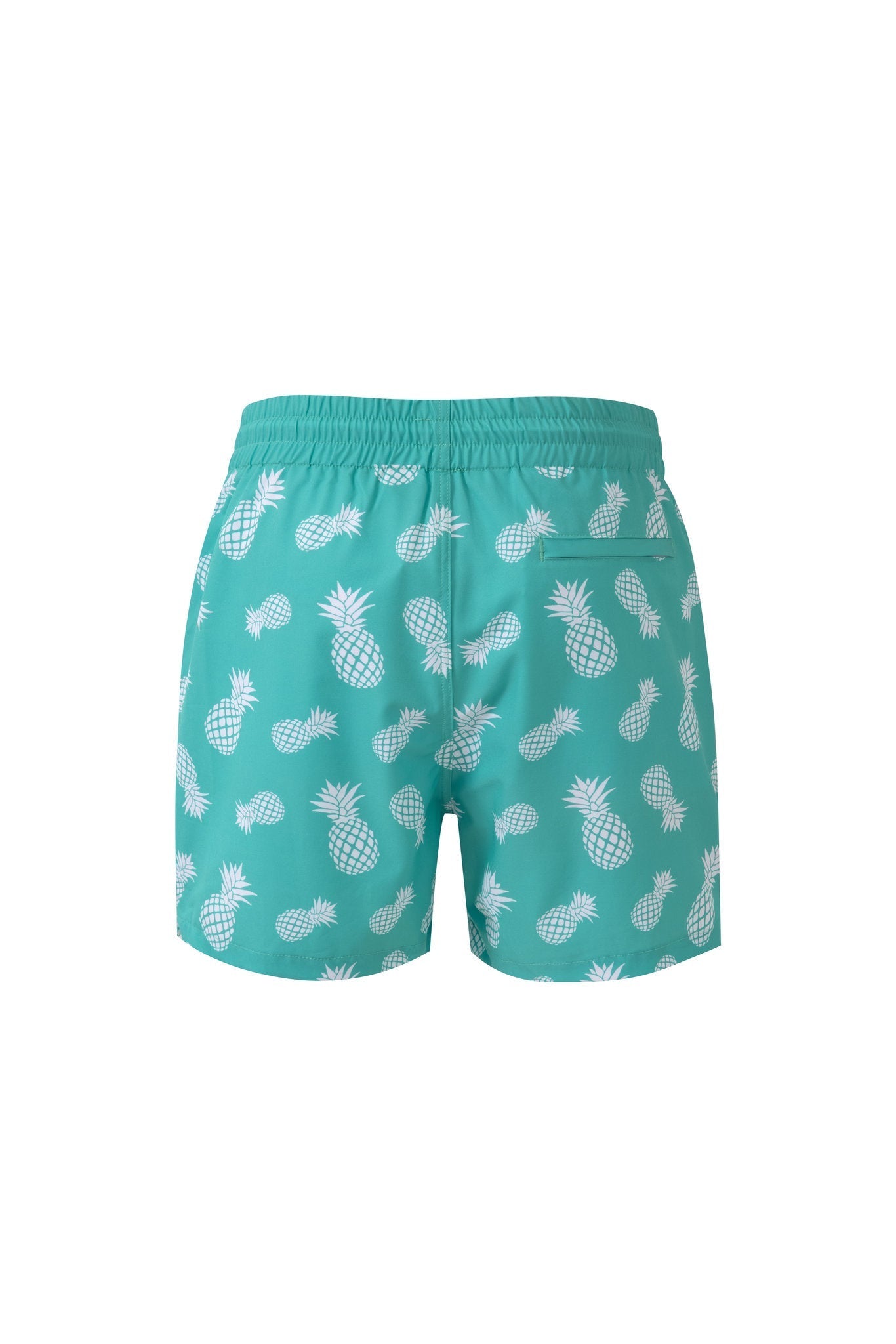 Swimming shorts-Pineapple-Teal-Mint-Green × Towel Polo-Pink — Combo Look
