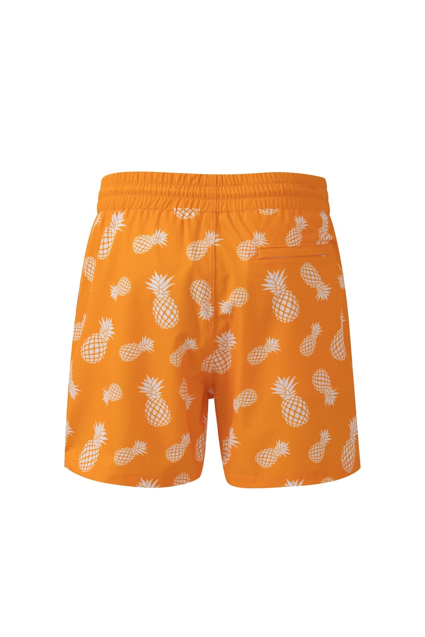Swimming shorts-Pineapple-Teal-Orange × linen short sleeves -Pink — Combo Look