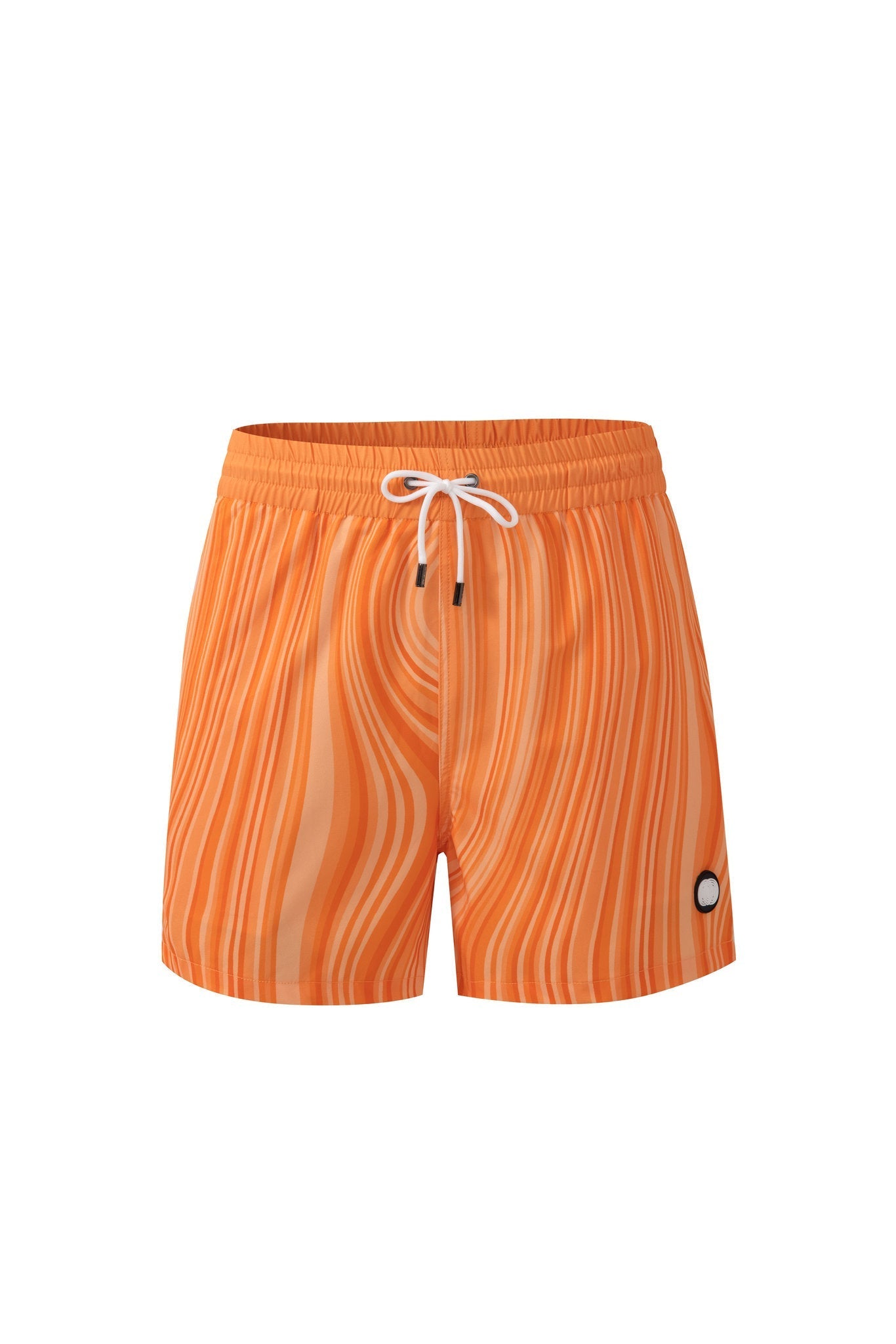 Swimming shorts-Ocean-Flow-Orange × Linen Short Sleeves-White — Combo Look
