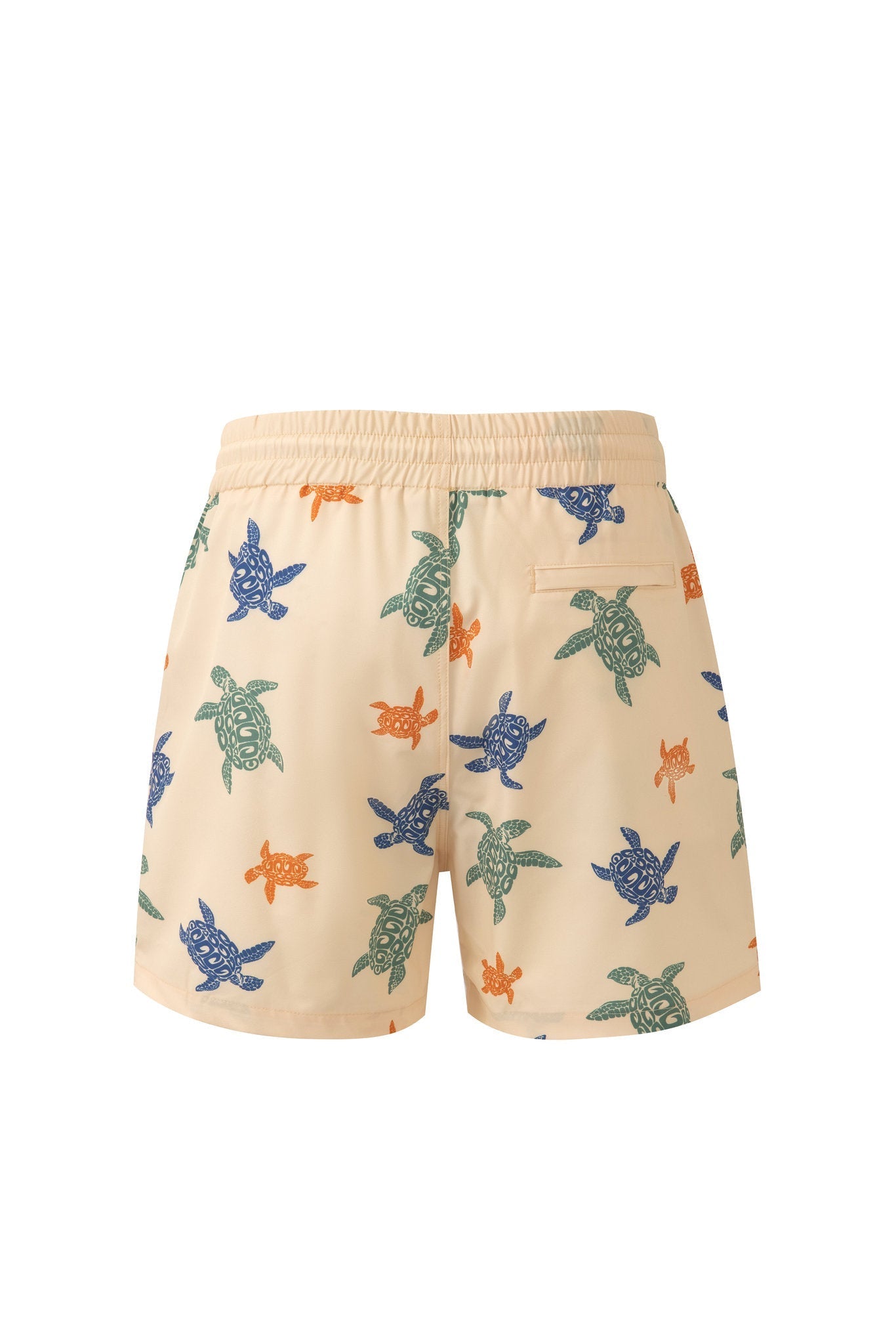 Swimming shorts-Sand-Turtle-Beige × Towel Polo-Pink — Combo Look