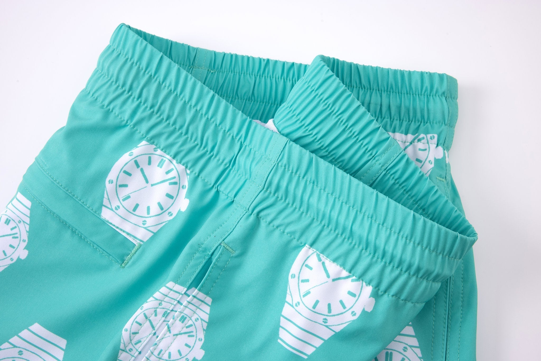 Swimming shorts-Shore-Line × Towel Hoodie-Baby-Blue — Combo Look