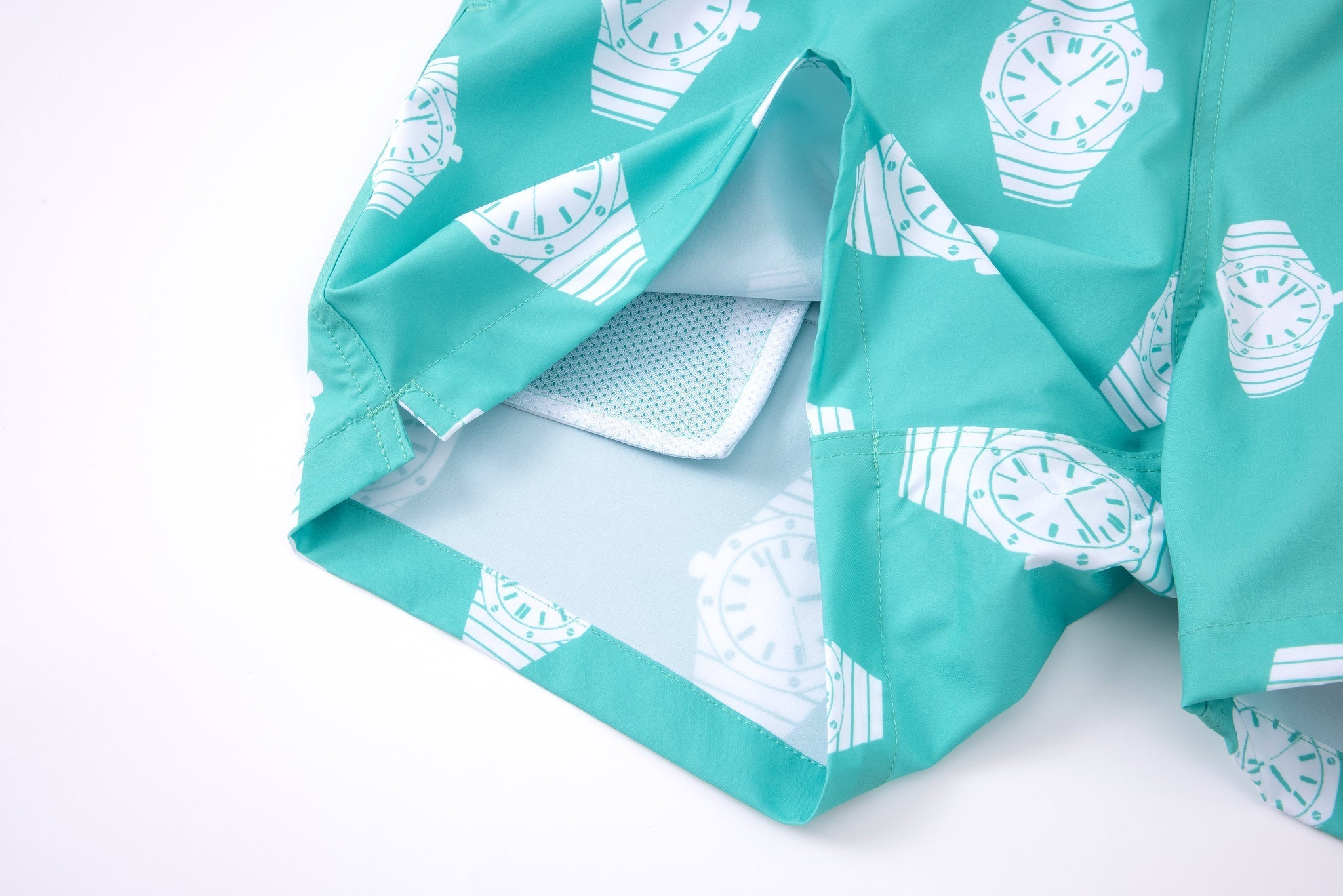 Swimming shorts-Shore-Line × Towel Hoodie-Baby-Blue — Combo Look