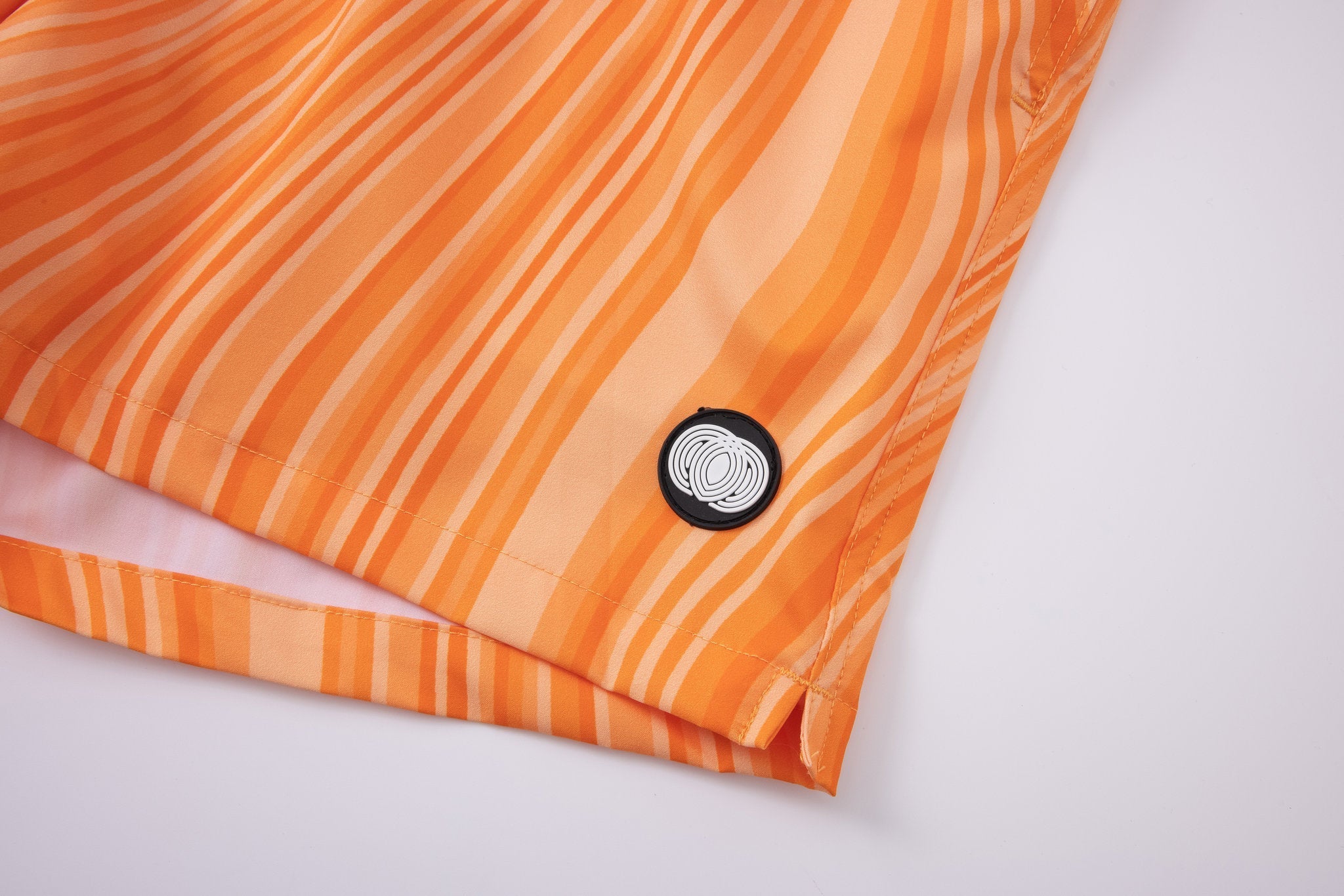 Swimming shorts-Ocean-Flow-Orange × Linen Short Sleeves-White — Combo Look