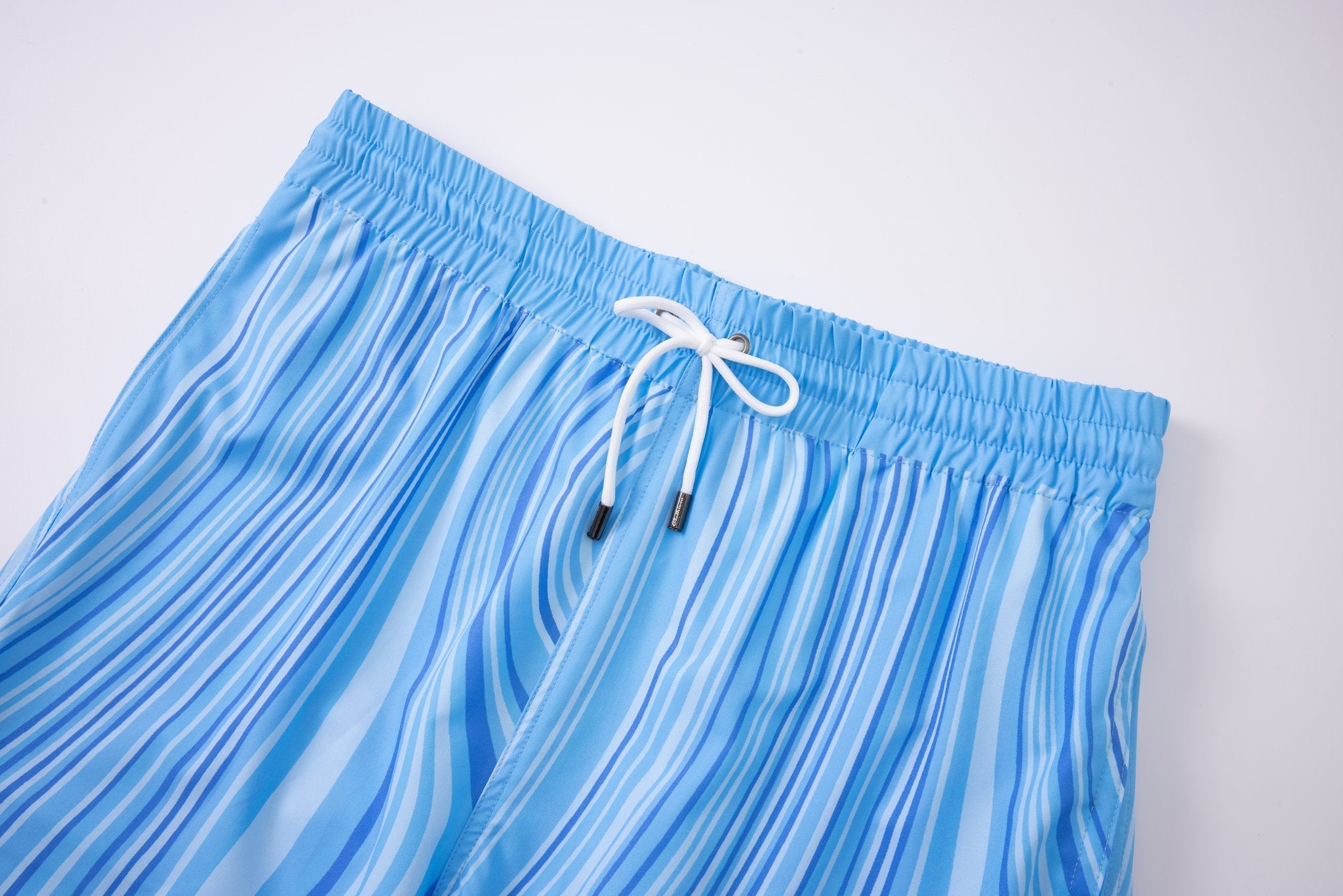 Swimming shorts-Ocean-Flow-Babyblue × Towel Hoodie-Beige — Combo Look