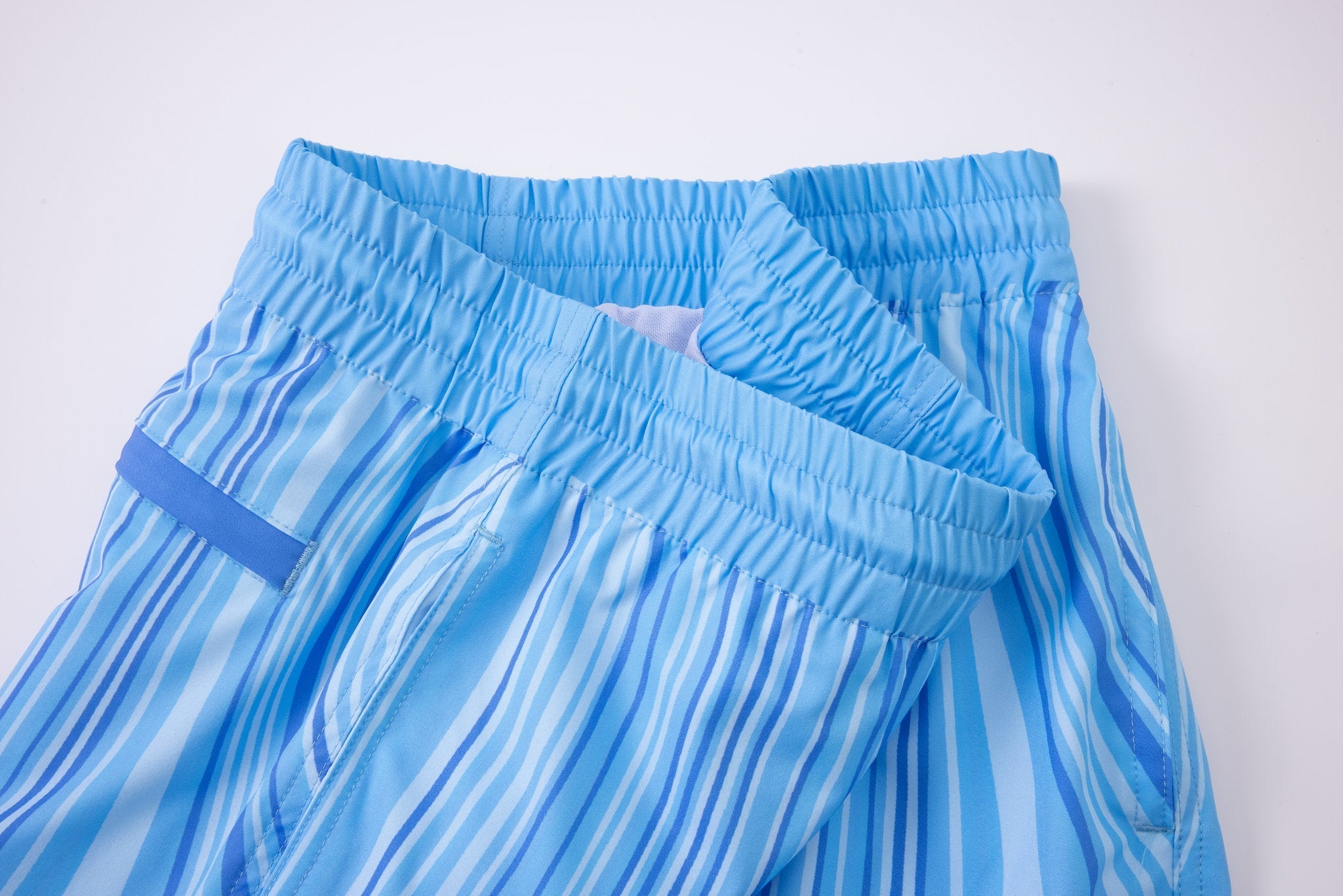 Swimming shorts-Ocean-Flow-Babyblue × Towel Hoodie-Beige — Combo Look