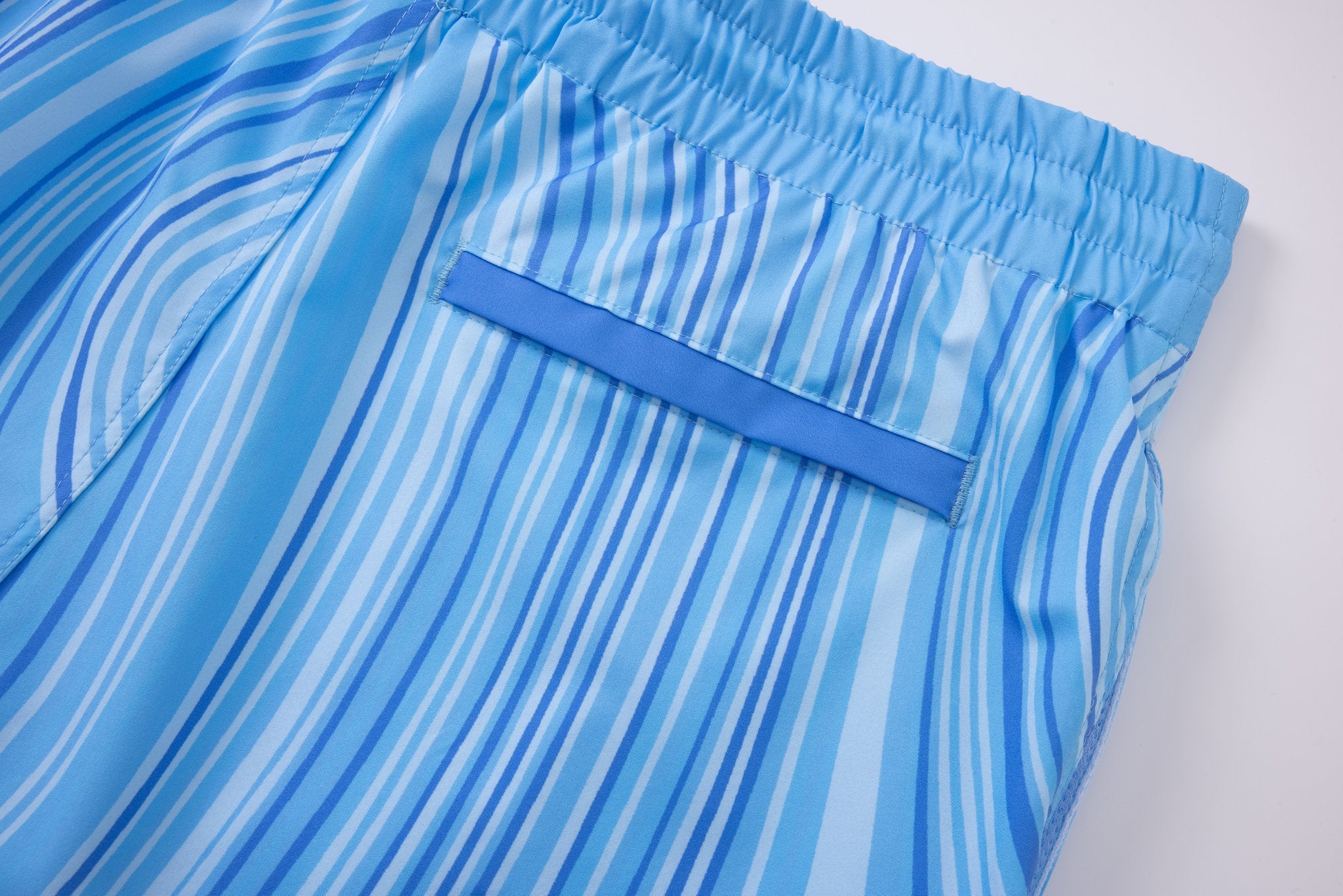 Swimming shorts-Ocean-Flow-Babyblue × Towel Hoodie-Beige — Combo Look