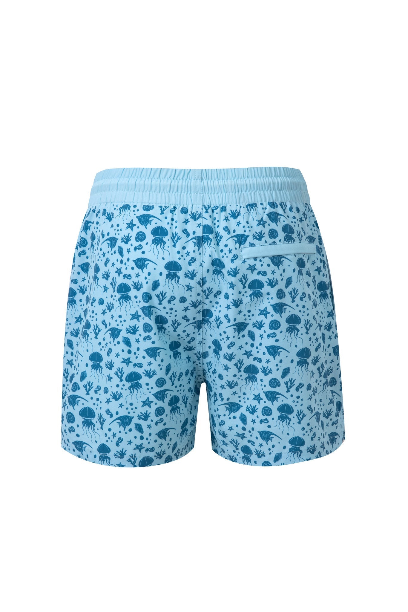 Creature Swim Shorts -Light-Blue × Towel Polo-White — Combo Look