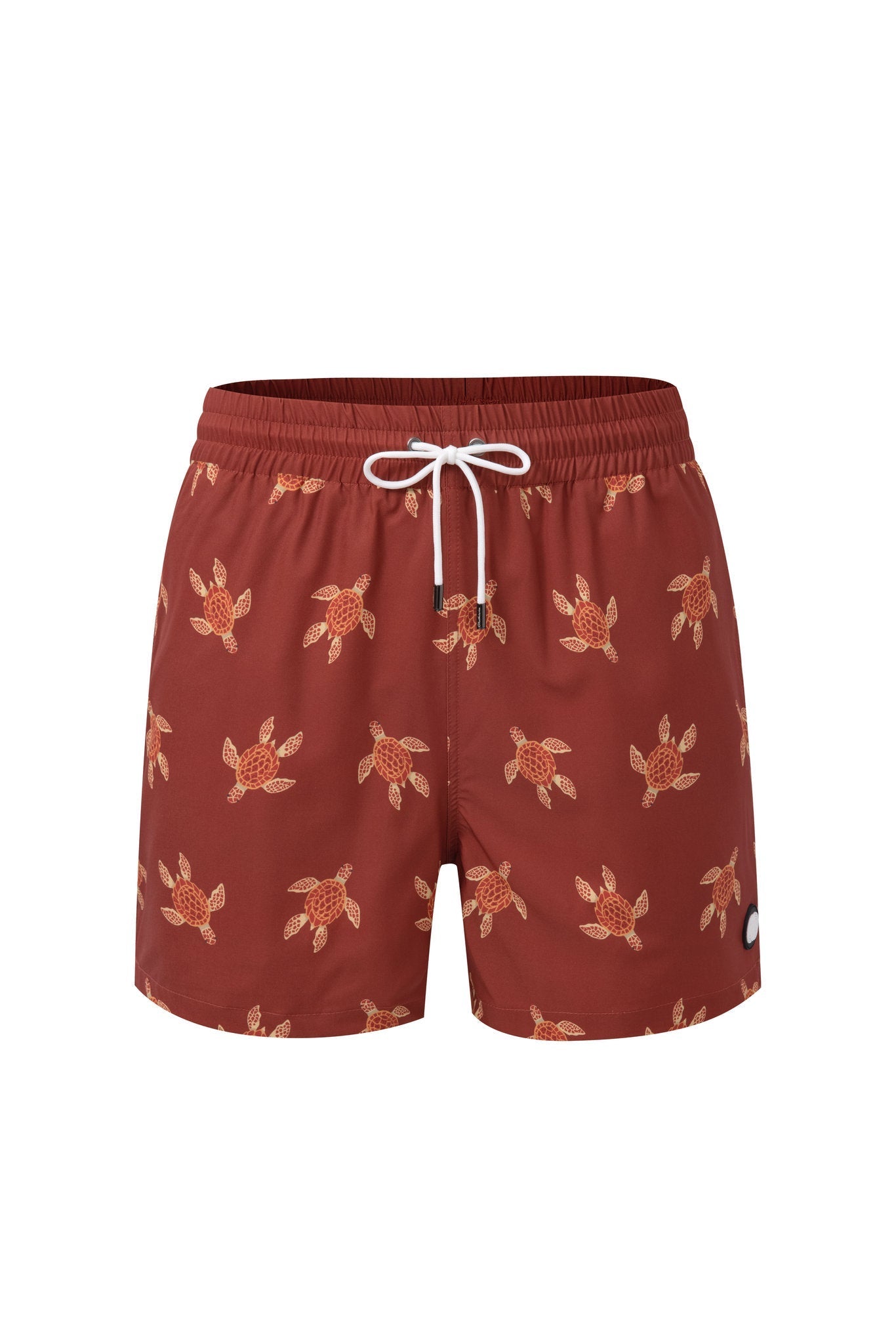 Swimming shorts-Turtle-Tide-Marron × Towel Polo-White — Combo Look