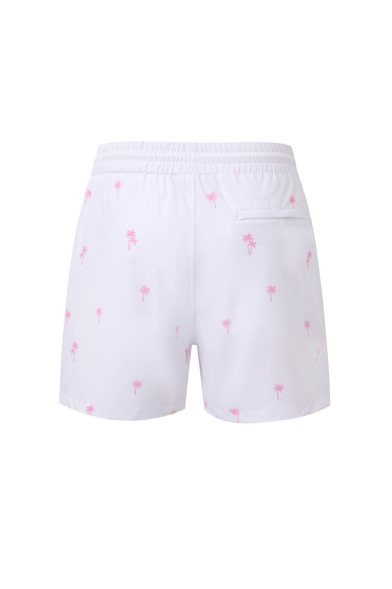 Swimming shorts-Plams-White × Towel Hoodie-Baby-Blue — Combo Look