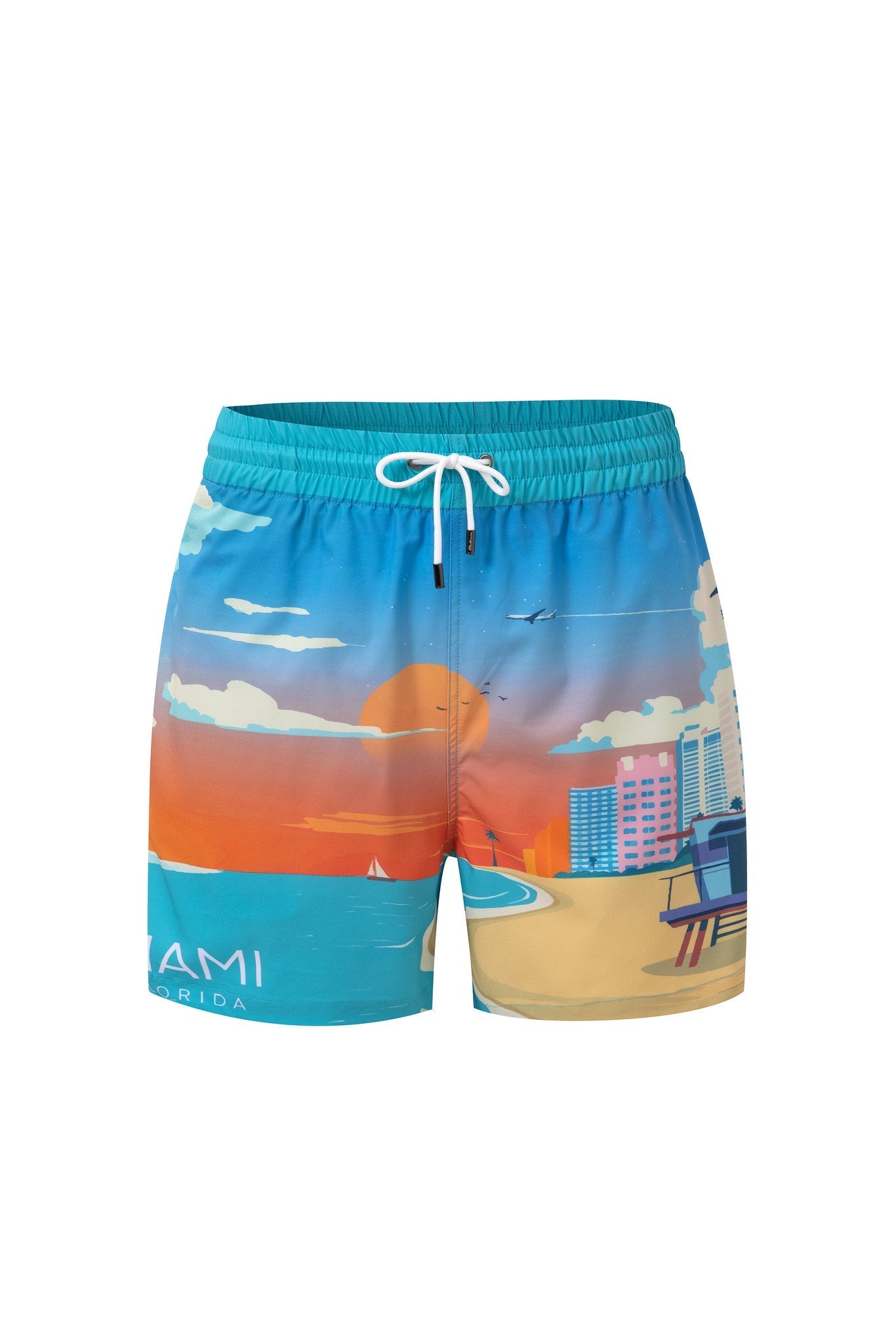 Swimming shorts Miami × T-shirt-Wave-Rider — Combo Look