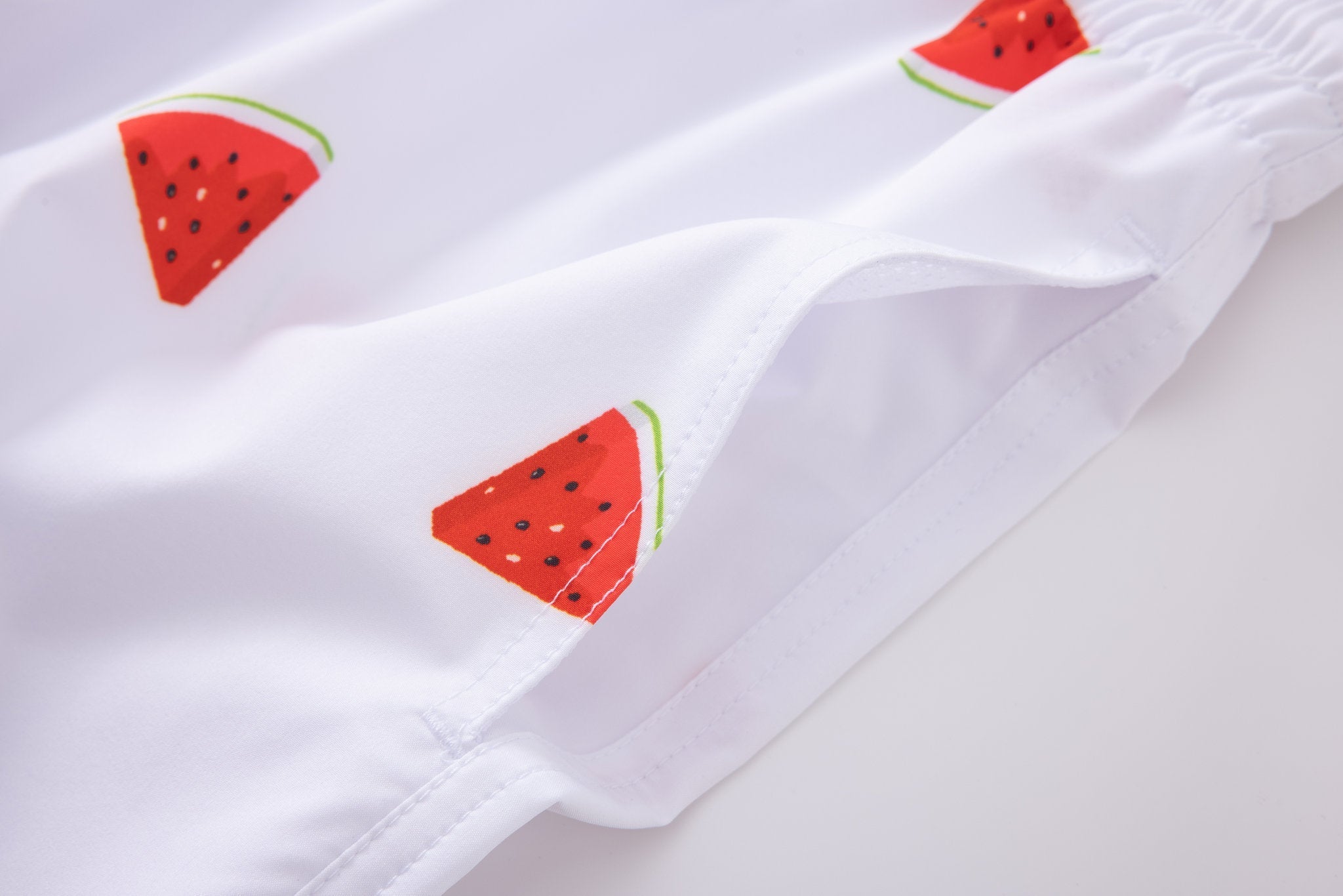 Swimming shorts-Chill-Melon × Towel Polo-White — Combo Look