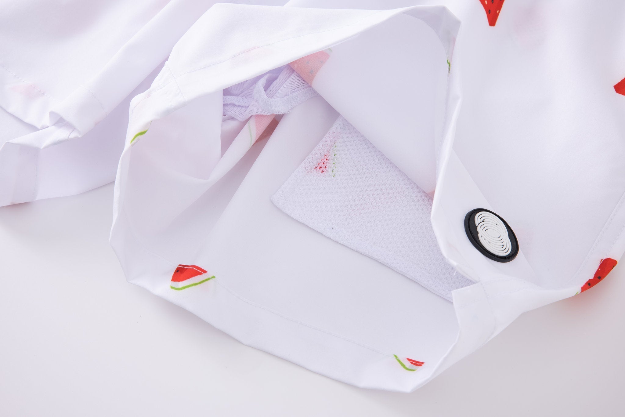 Swimming shorts-Chill-Melon × Towel Polo-White — Combo Look