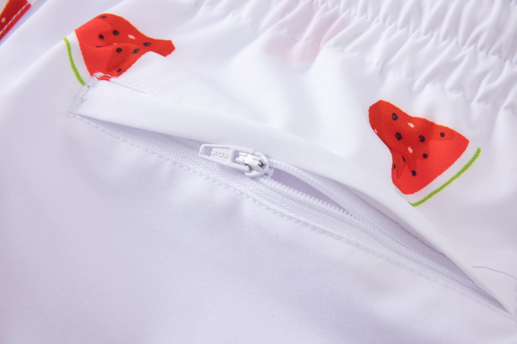 Swimming shorts-Chill-Melon × Towel Polo-White — Combo Look