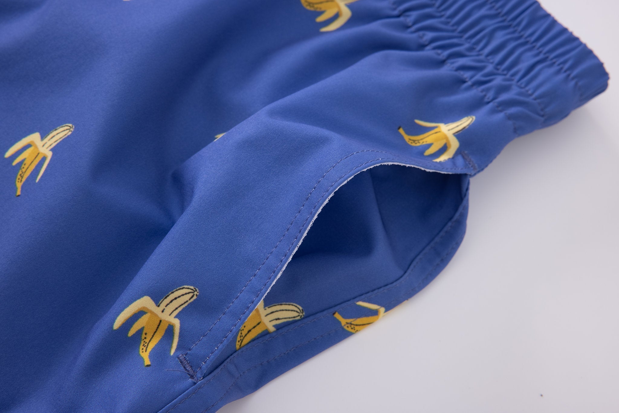 Swimming shorts-Banana-Vibes × Towel Hoodie-Baby-Blue — Combo Look