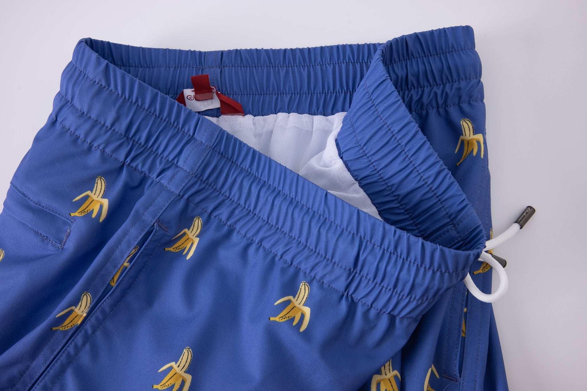 Swimming shorts-Banana-Vibes × Towel Hoodie-Baby-Blue — Combo Look