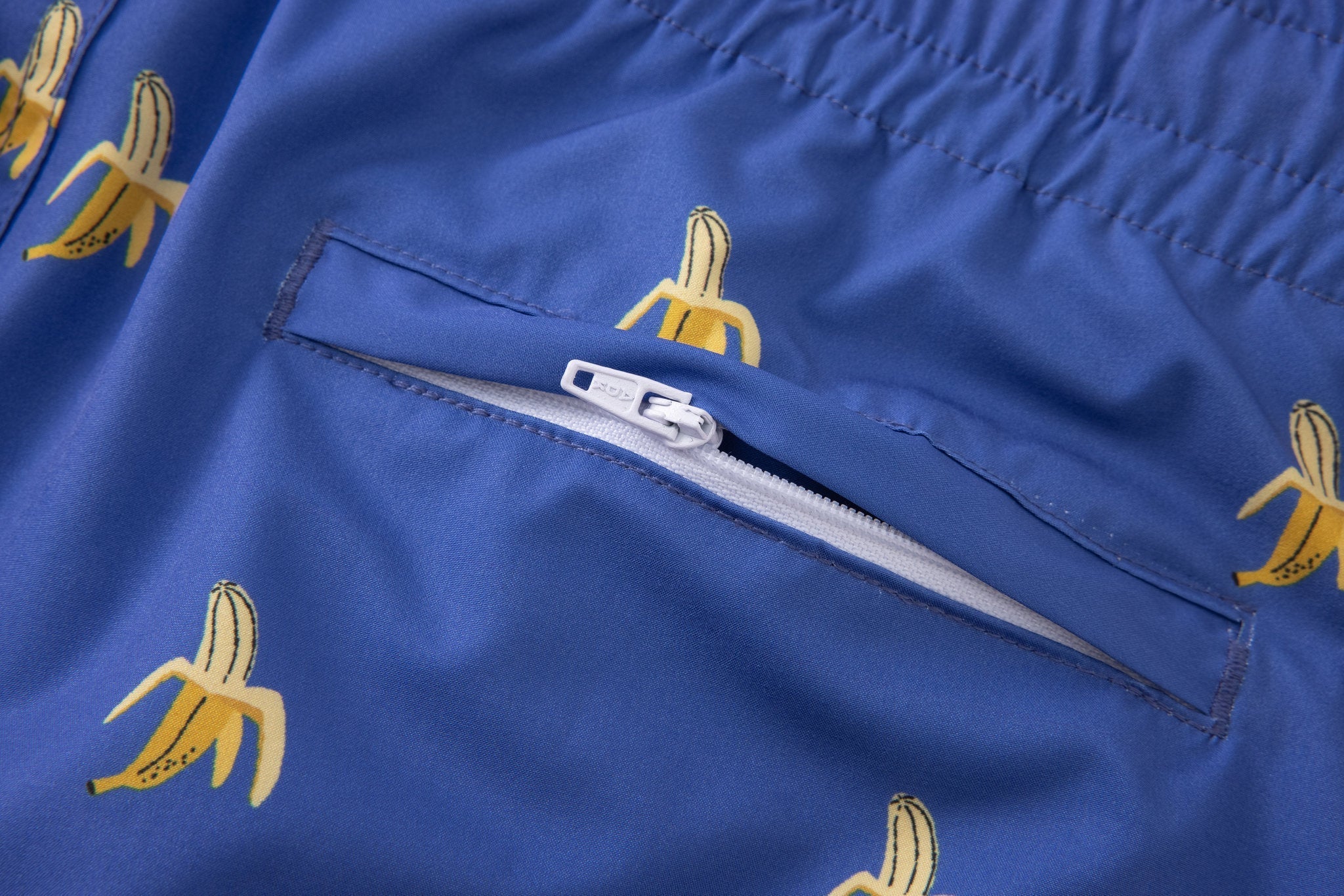 Swimming shorts-Banana-Vibes × Towel Hoodie-Baby-Blue — Combo Look