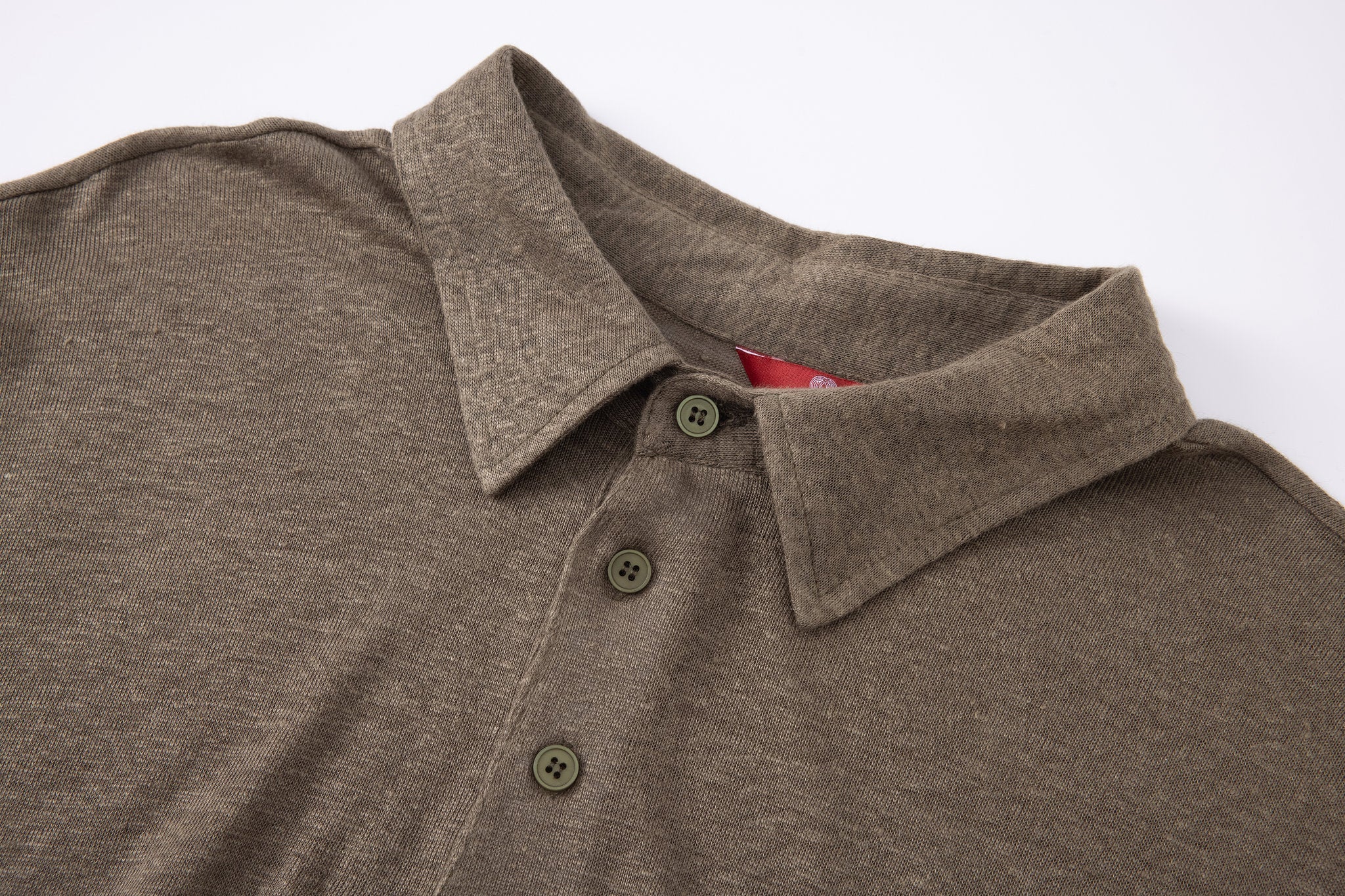 polo linen -Olive × Chino Short-Beige — Combo Look