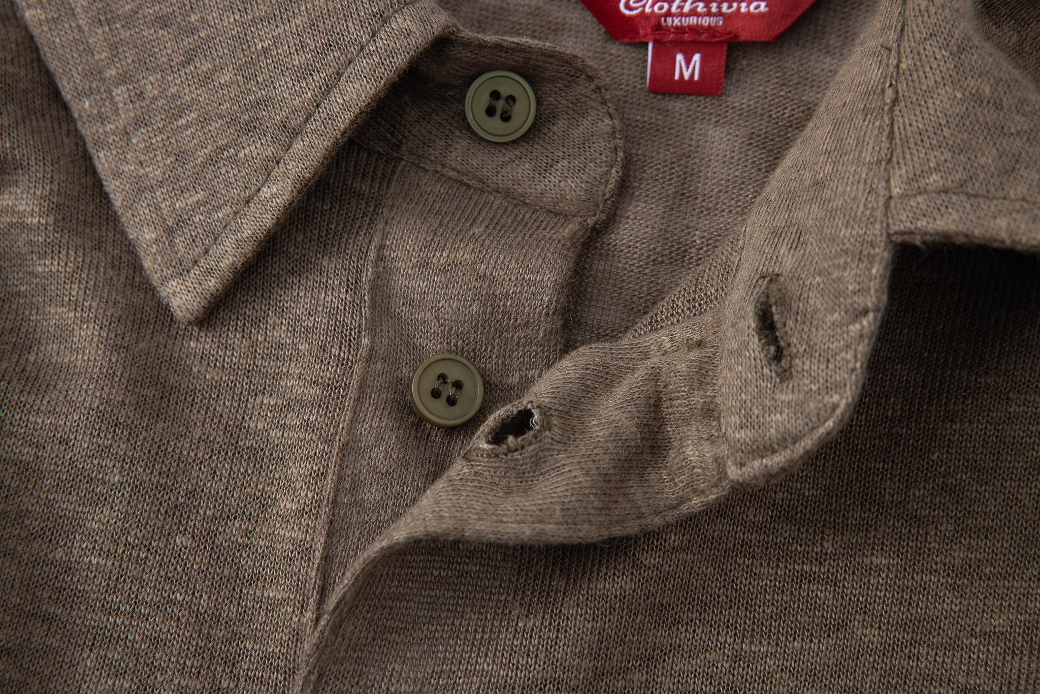polo linen -Olive × Chino Short-Beige — Combo Look