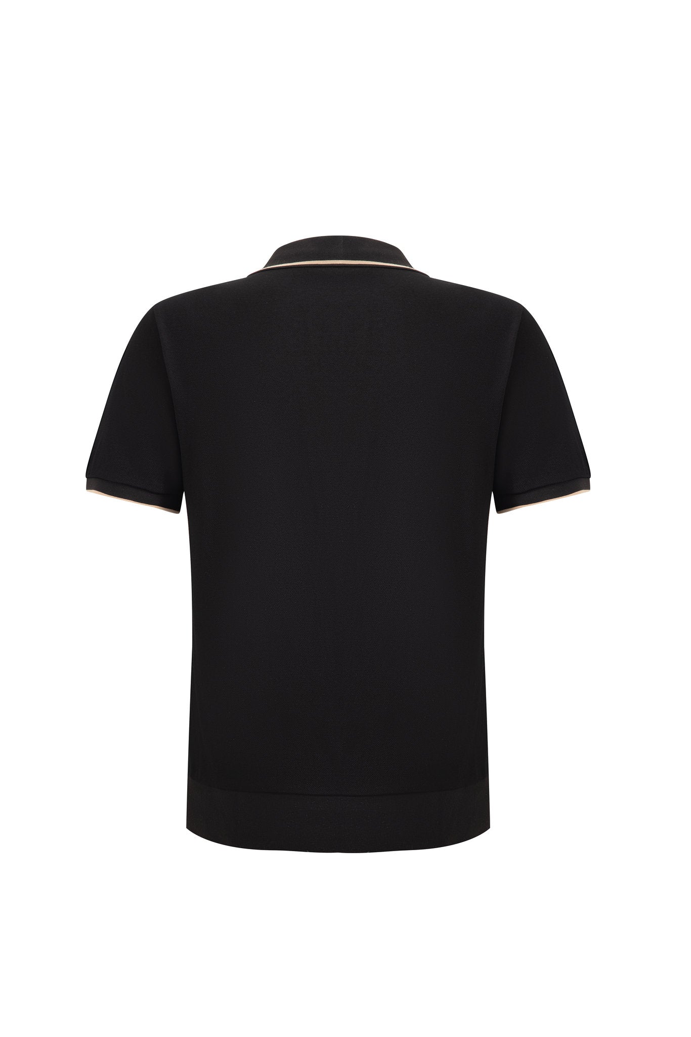 open collar -Black × Chino Short-Light-Grey — Combo Look