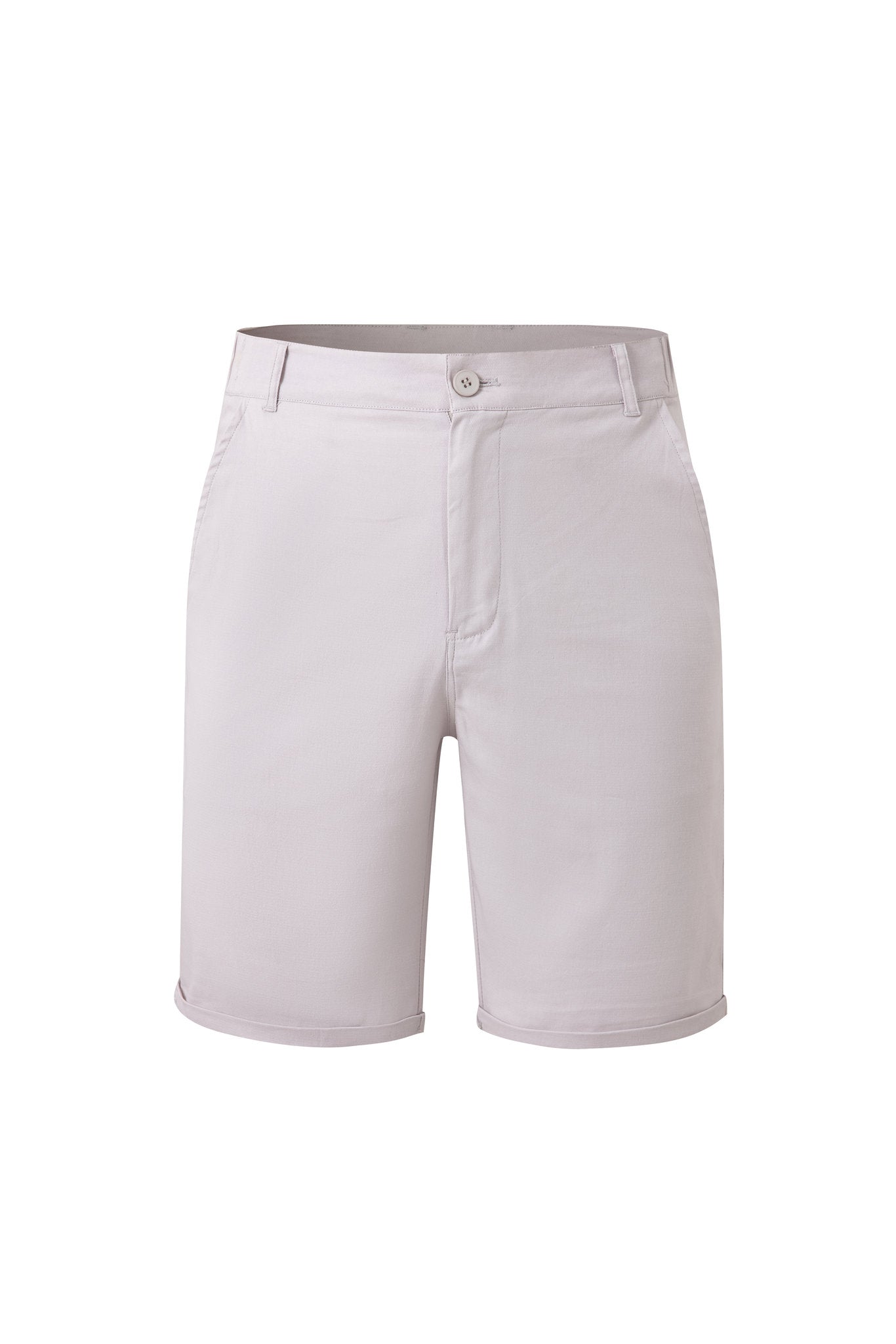 open collar -Light-Gray × Chino Short-Light-Grey — Combo Look