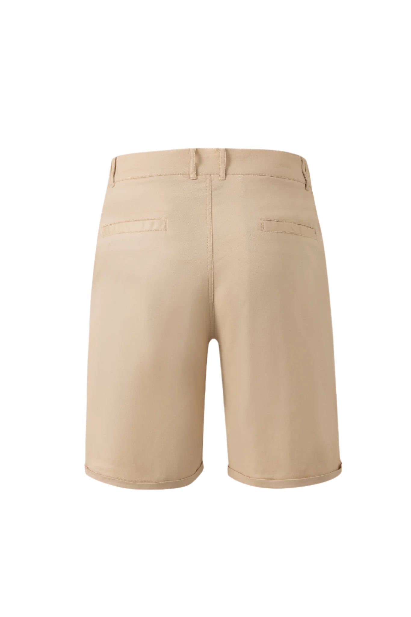 Textured T-shirt-Olive × Chino Short-Beige — Combo Look