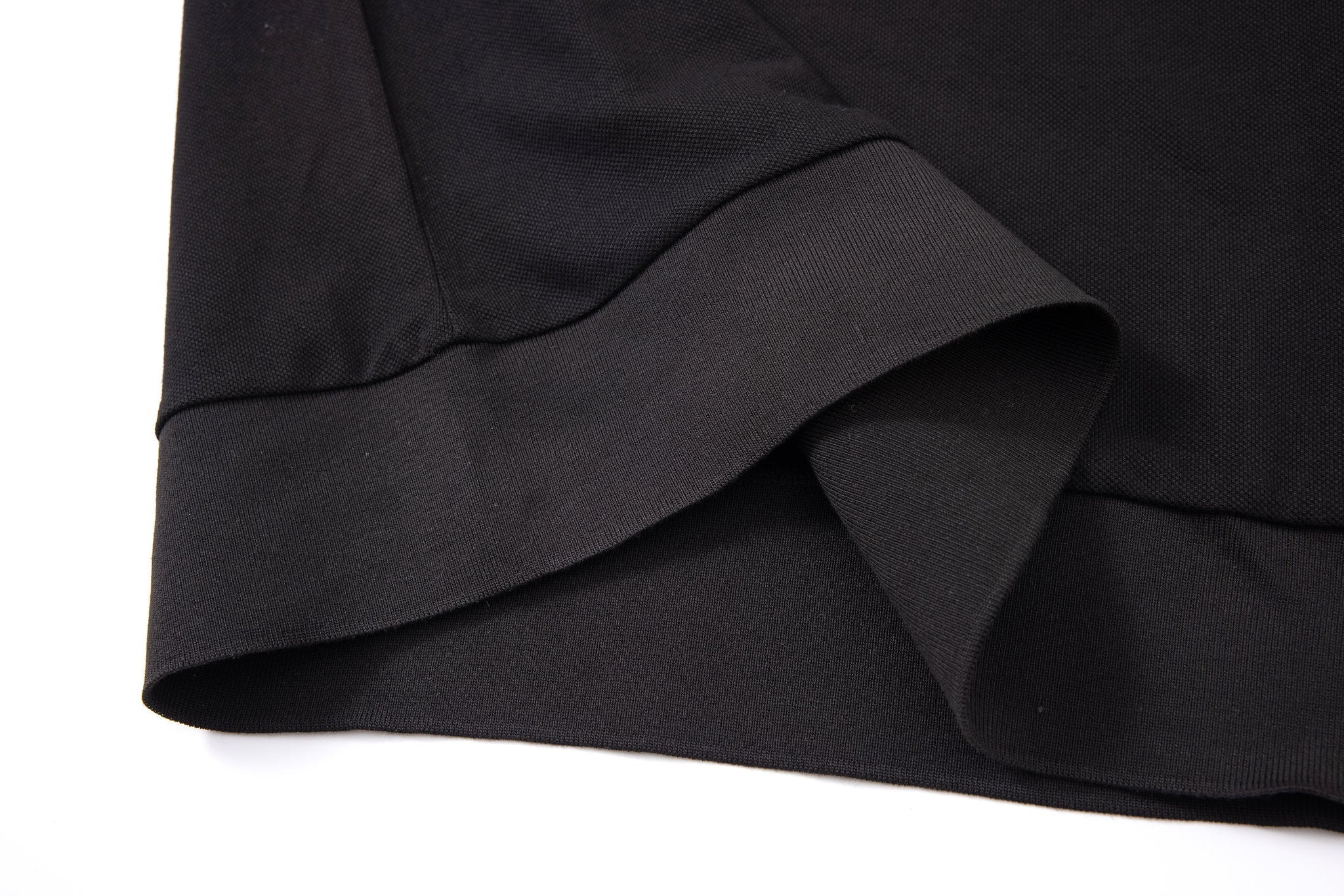 open collar -Black × Chino Short-Light-Grey — Combo Look