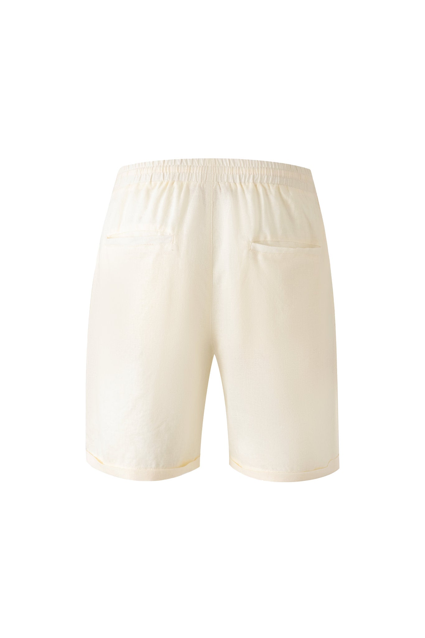 Linen Short-Ivory × Towel Polo-White — Combo Look