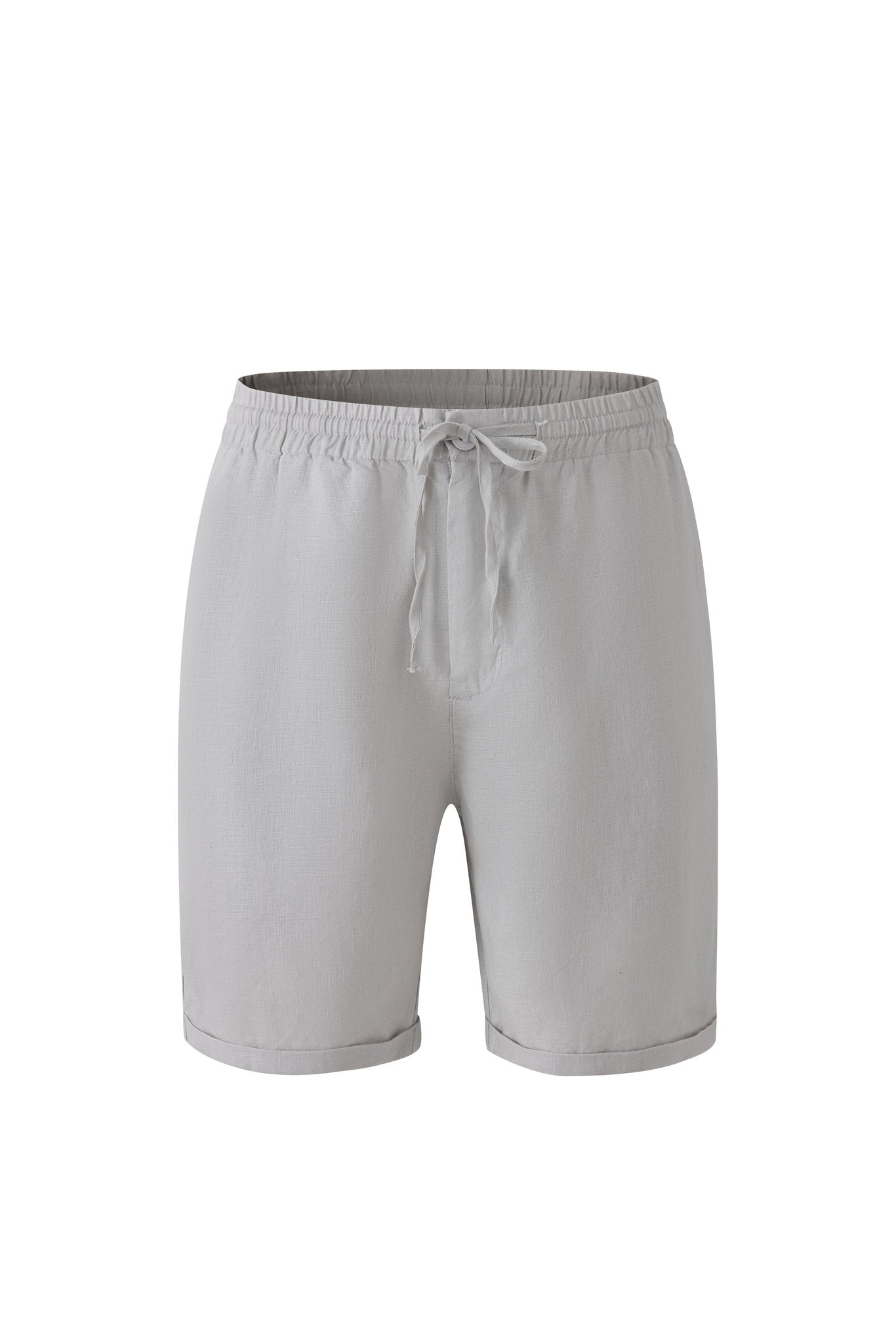 Linen Short-Grey × Towel Polo-White — Combo Look