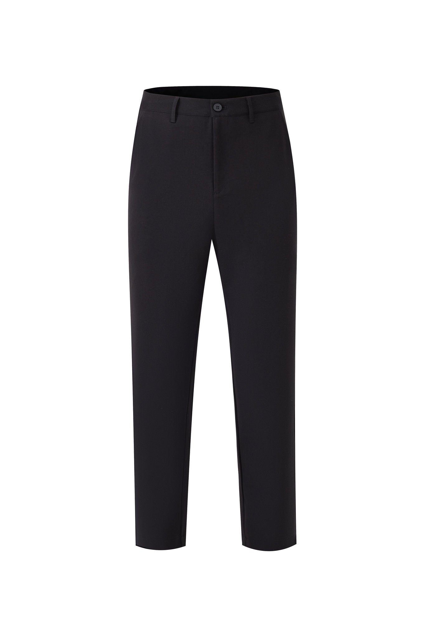 Tailored  trousers -Black × polo shirt -Beige — Combo Look