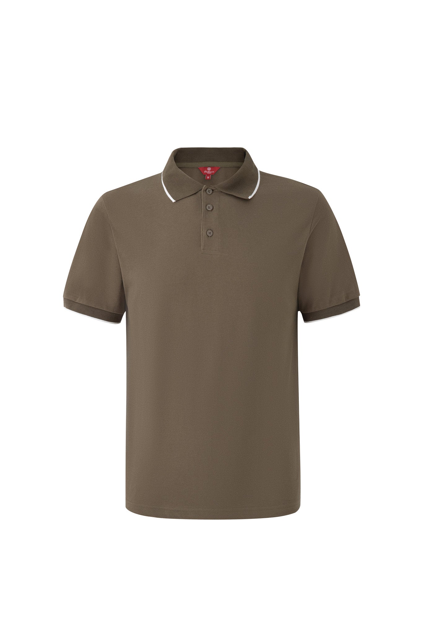 Polo T-shirt-Olive × Chino Short-Light-Grey — Combo Look