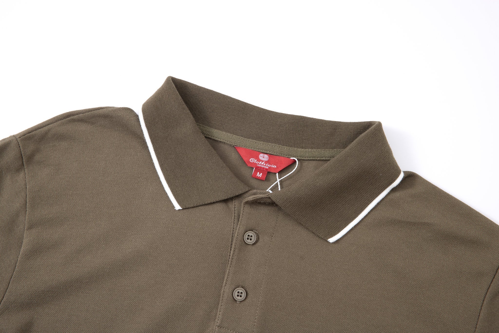 Polo T-shirt-Olive × Chino Short-Light-Grey — Combo Look