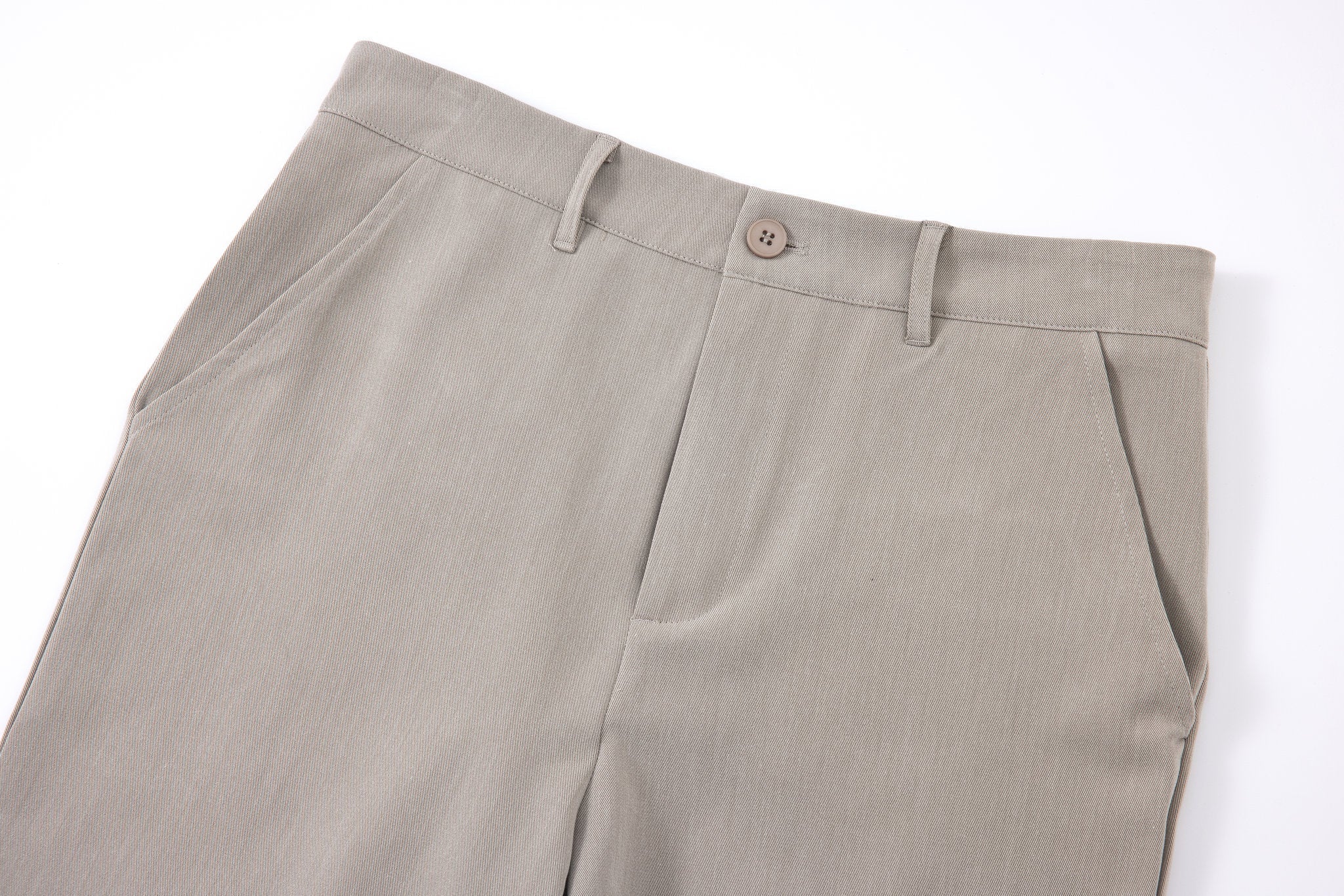Tailored  trousers - Grey × polo shirt -Ivory — Combo Look