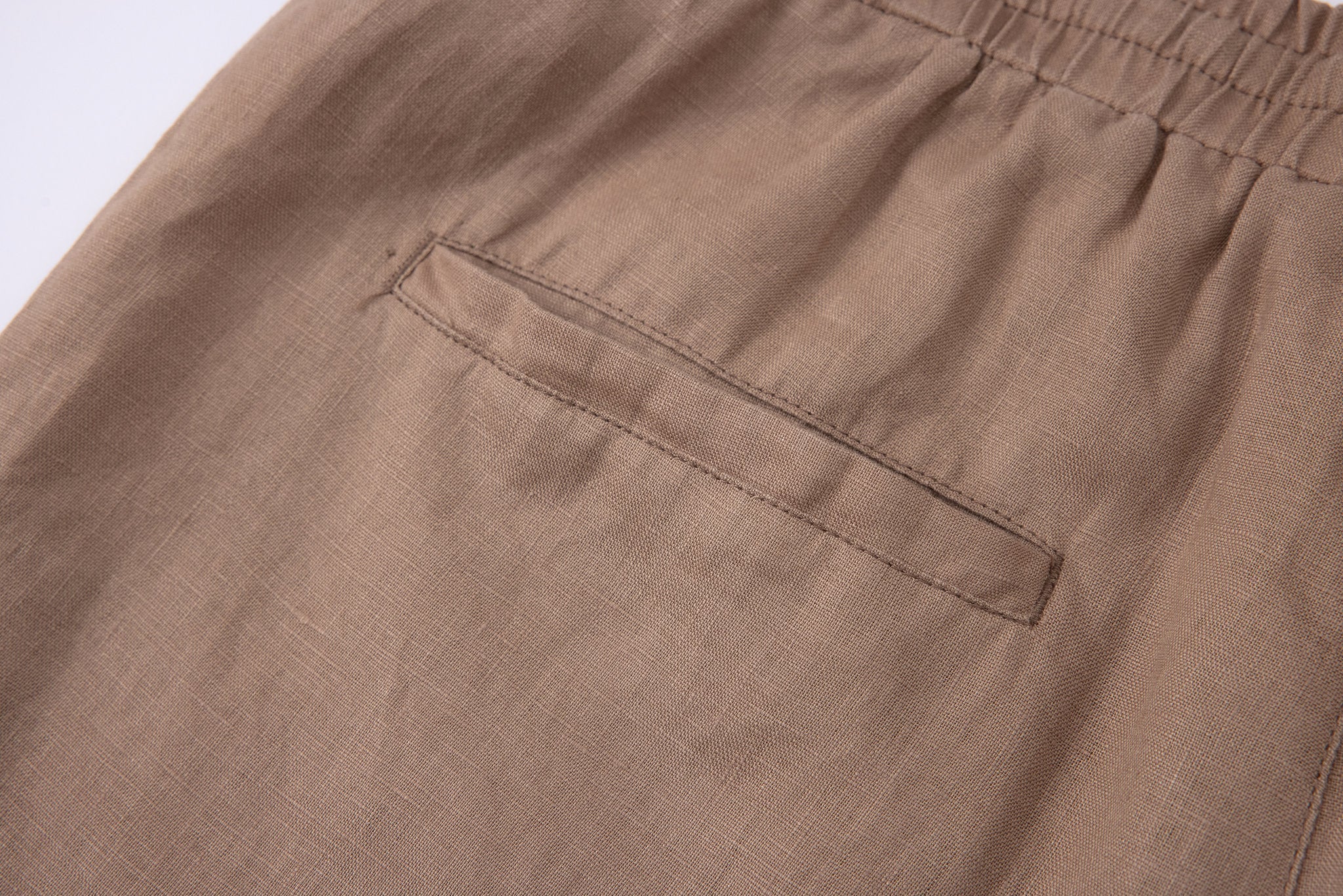 Linen Short-Brown × Linen Short Sleeves-White — Combo Look