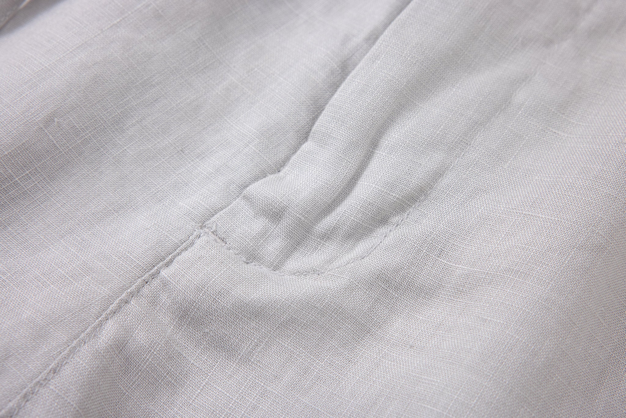 Linen Short-Grey × Towel Polo-White — Combo Look