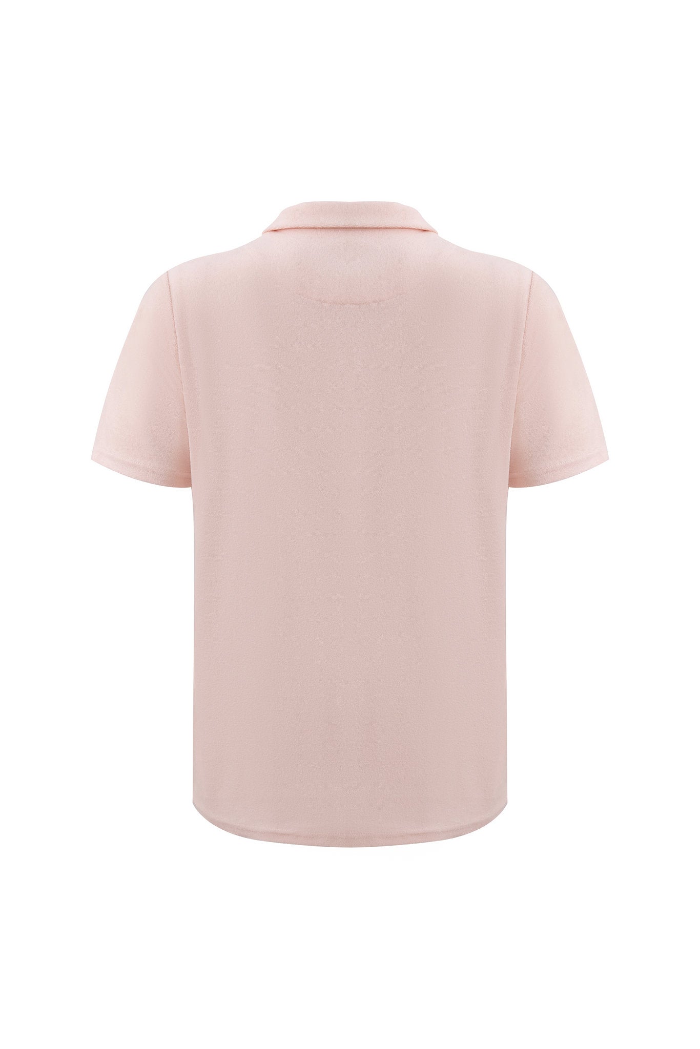 Towel Polo-Pink × Linen Pants-Beige — Combo Look