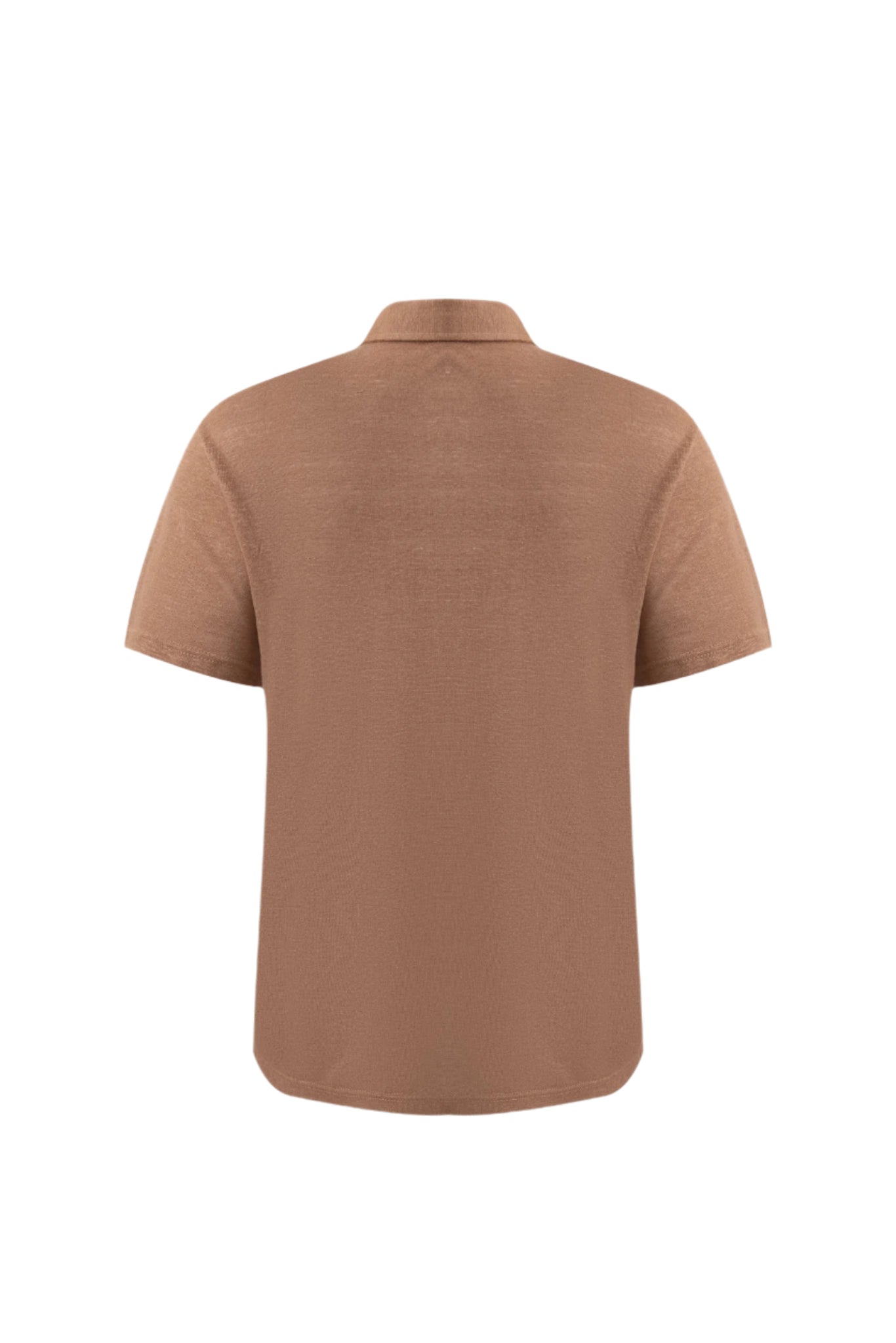 Polo Linen-Brown × Chino Short-Light-Grey — Combo Look