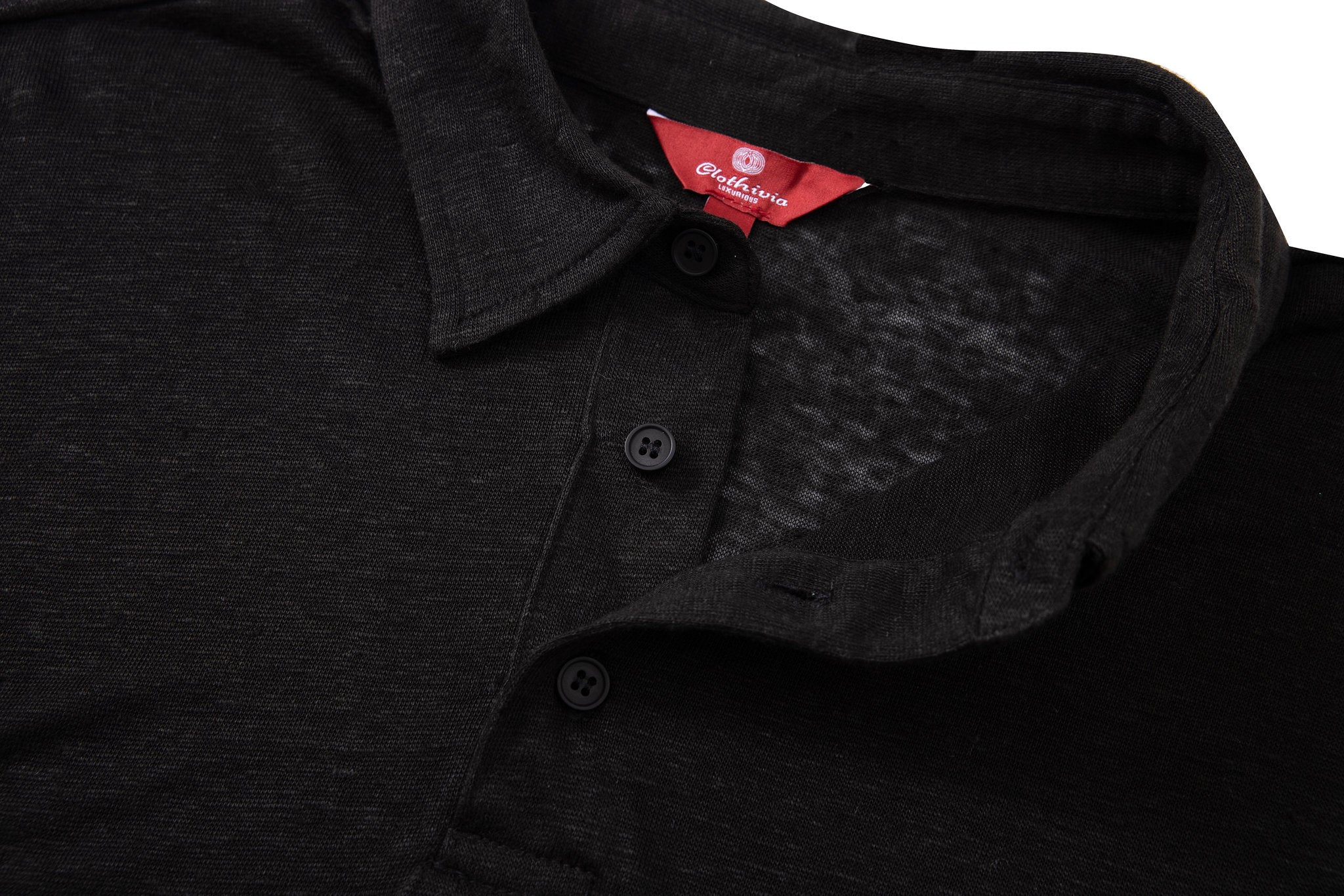 Polo Linen-Black × Chino Short-White — Combo Look