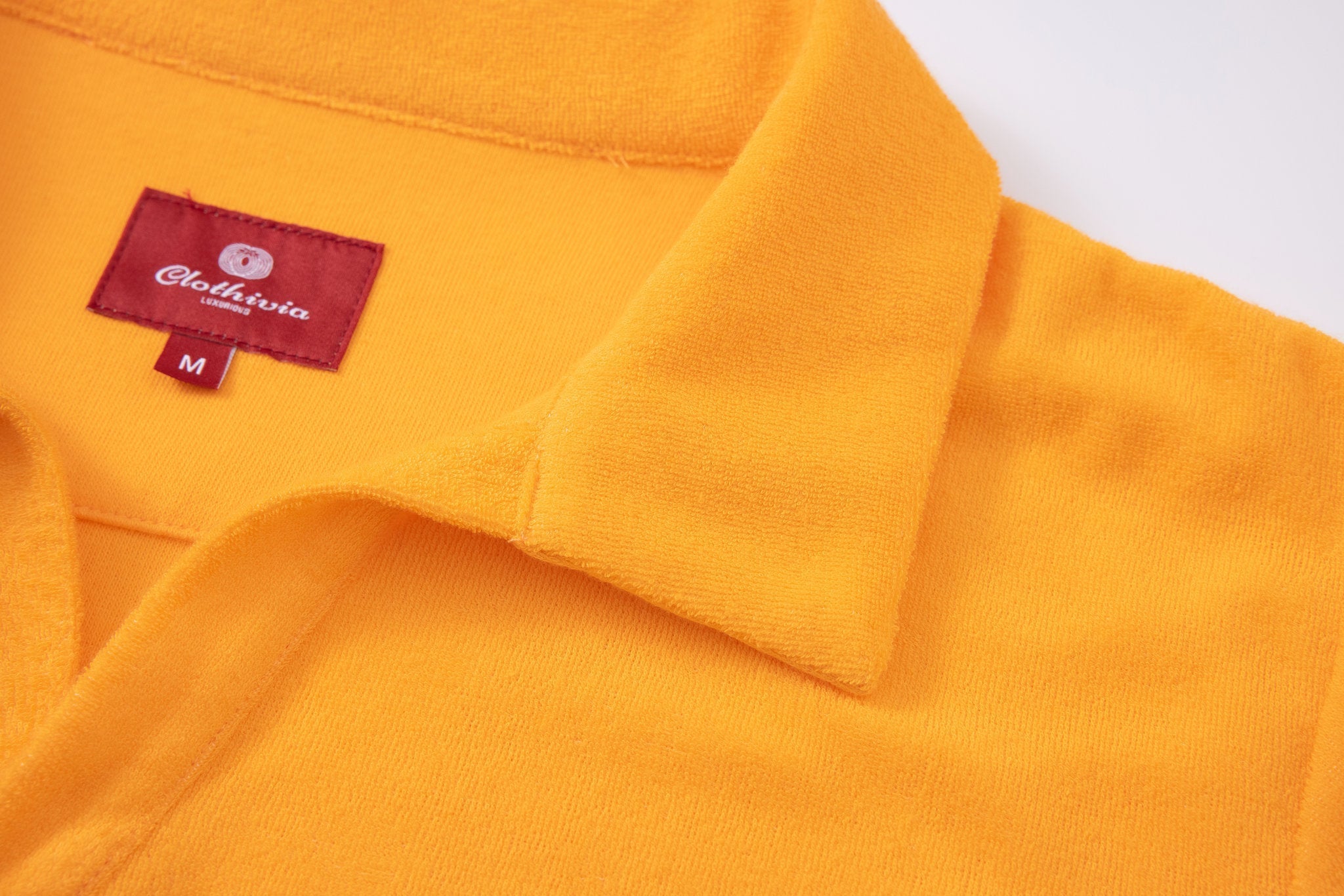 Towel Polo-Orange × Linen Pants-Ivory — Combo Look