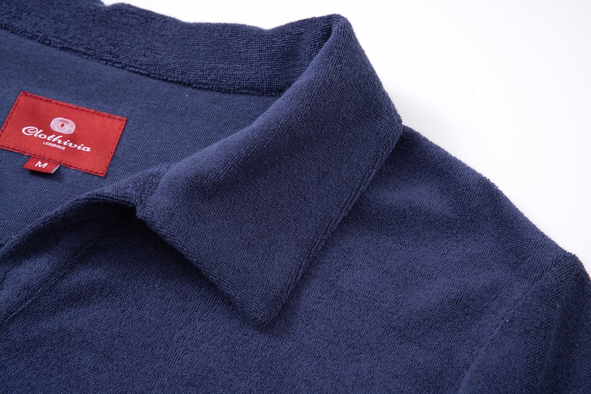 Towel Polo-Navy × Linen Pants-Beige — Combo Look