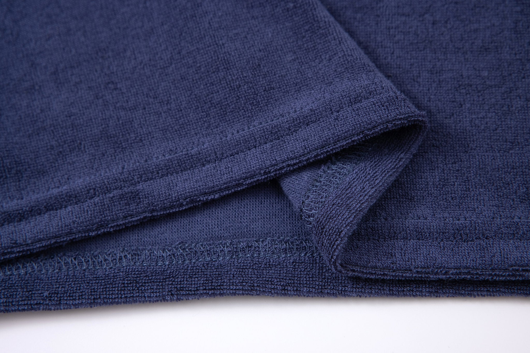 Towel Polo-Navy × Linen Pants-Beige — Combo Look