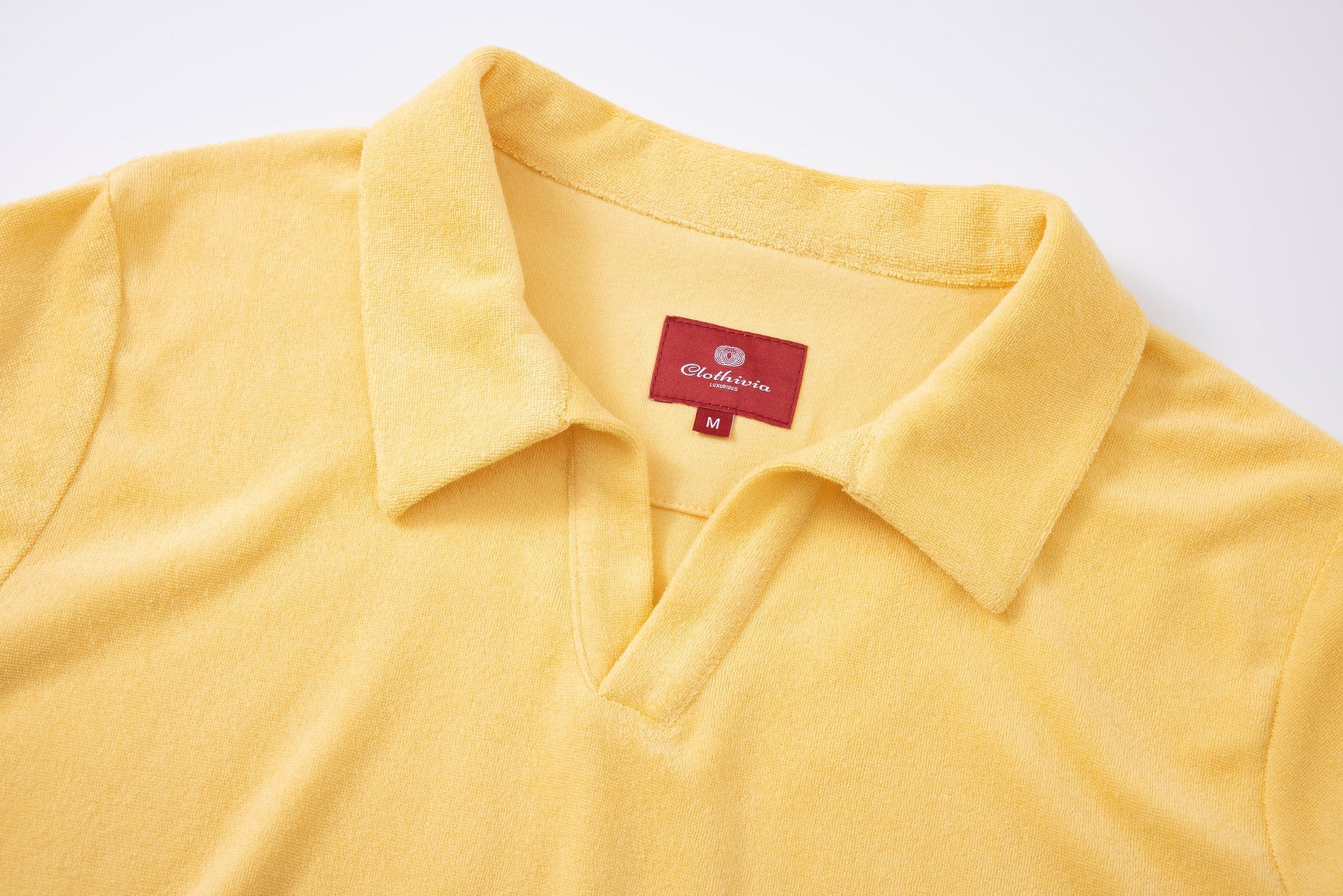 Towel Polo-Yellow × Linen Pants-Beige — Combo Look